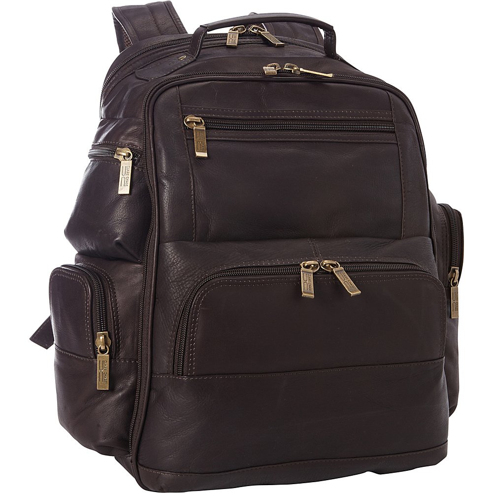 Claire Chase Executive Laptop Backpack for Women & Men - Stylish Business Travel Backpack with USB Charging Port, Water Resistant, 15.6 Inch Laptop Compartment - Perfect for Office, Work, College & Commuting (Café Brown, One Size)