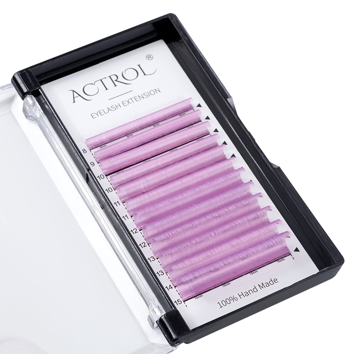 Purple D Curl Colored Eyelash Extensions 8-15mm - 0.07mm Premade Volume Lashes for Easy Fanning | Perfect for Party, Halloween & Special Occasion Makeup