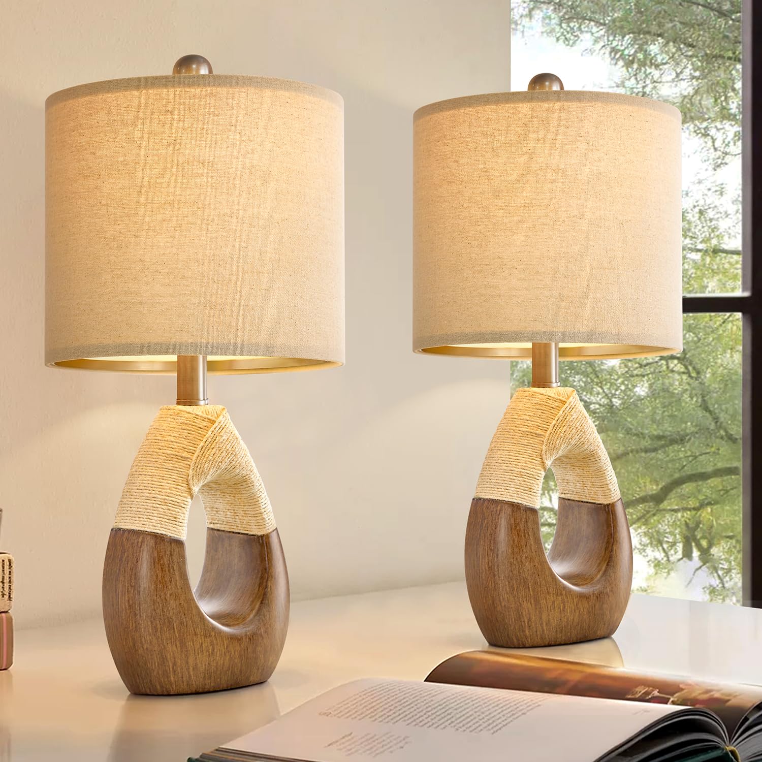 OYEARS Boho Table Lamps Set of 2 - 19