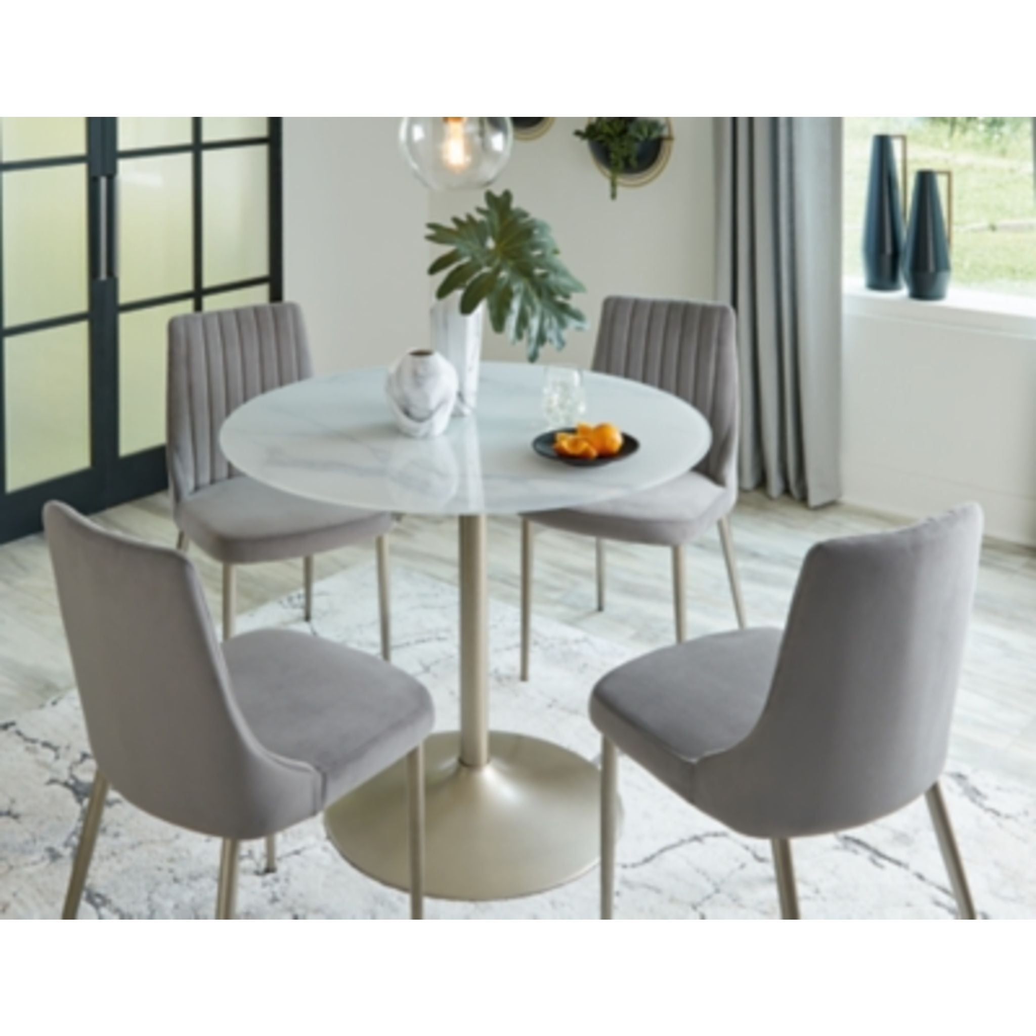 Barchoni 5-Piece Dining Set - Modern Kitchen Table and Chairs for Small Spaces | Perfect for Apartments, Breakfast Nooks & Cozy Family Meals