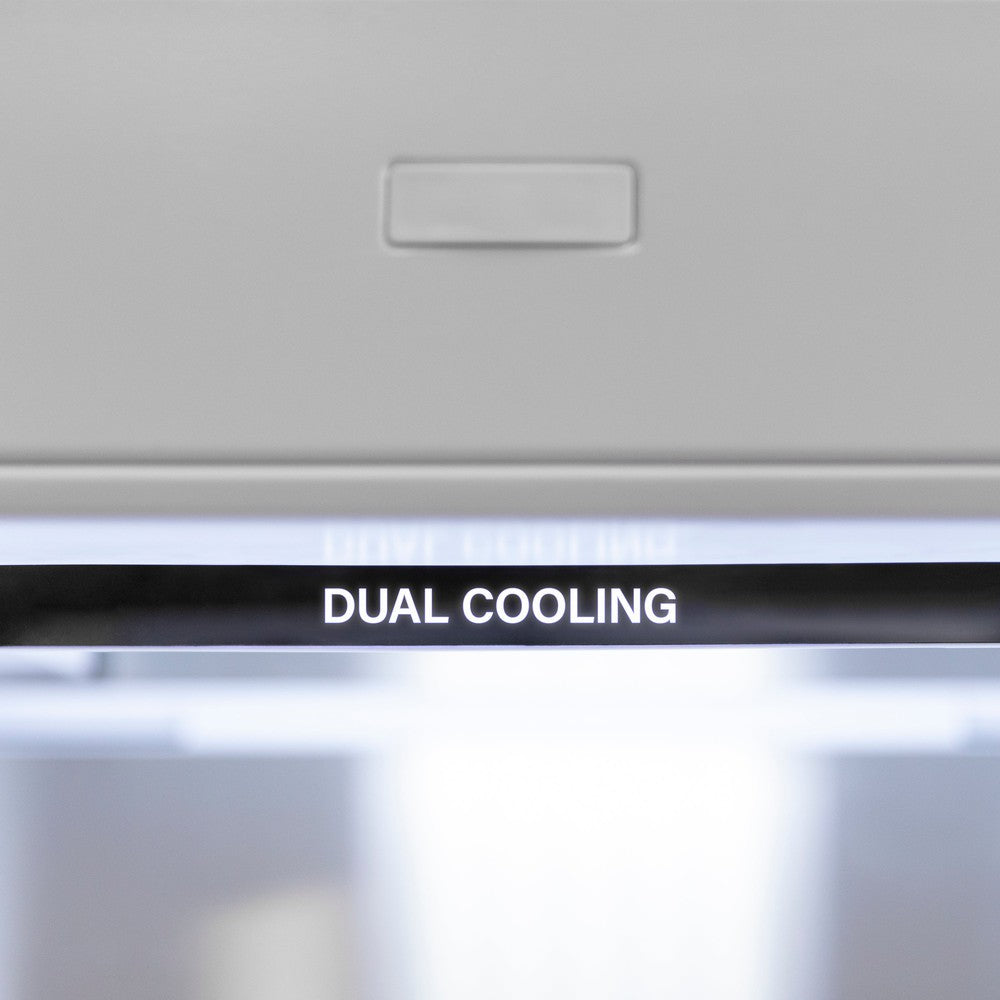 ZLINE Autograph Edition 30 Inch Built-In Bottom Freezer Refrigerator - 16.1 cu ft Capacity, Water Dispenser & Ice Maker - White Matte Finish with Matte Black Accents (RBIVZ WM 30 MB) - Perfect for Modern Kitchens & Open Concept Homes