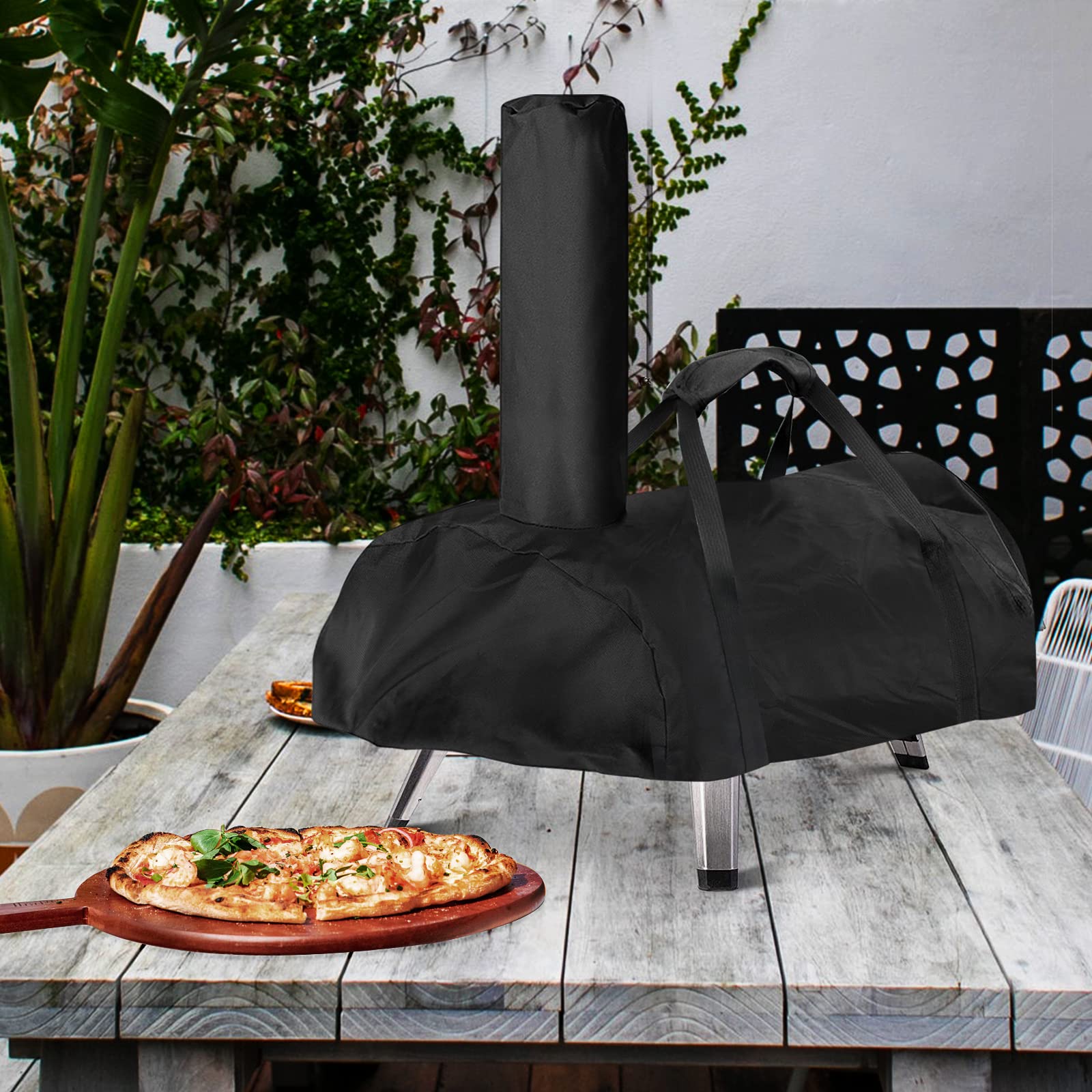 Waterproof Pizza Oven Cover for BIG HORN & Aidpiza 12 - Heavy Duty Outdoor Oven Accessories with Carry Handle - Perfect for Backyard, Camping, and Picnic Use