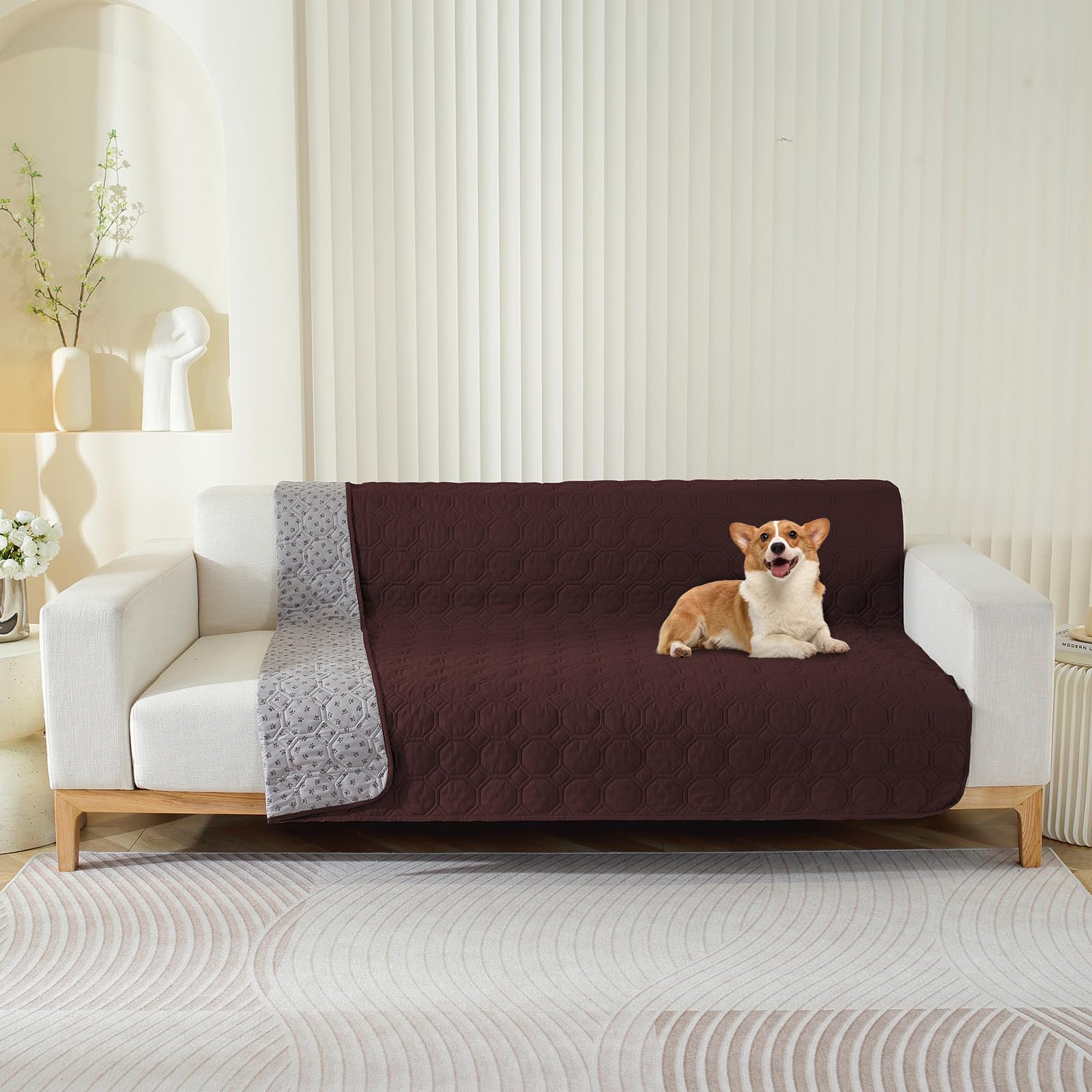 Waterproof Dog Bed Cover - Non-Slip Washable Pet Blanket for Couch, Sofa & Car (30