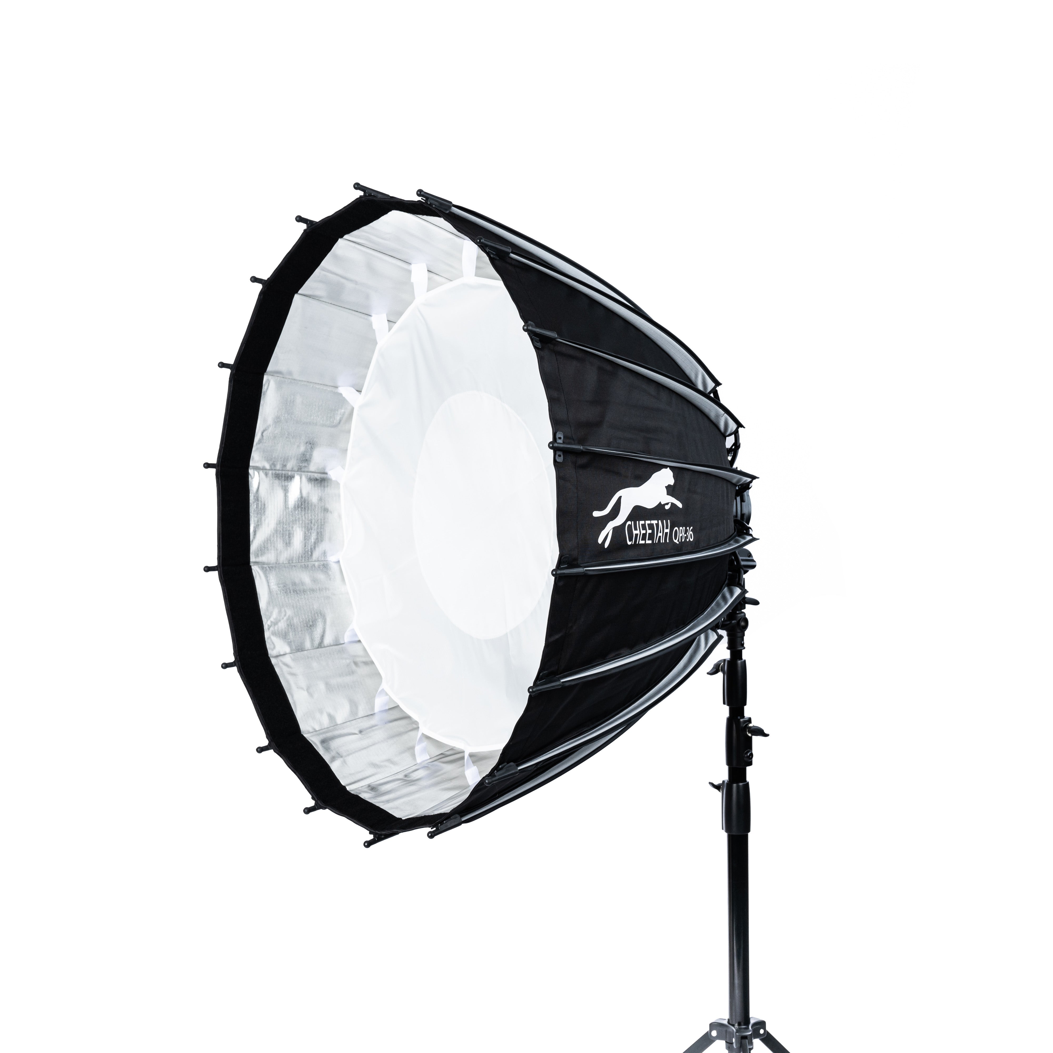 Cheetah Stand QPB 36 Deep Parabolic Softbox - Professional Photography Lighting for Studio & Portrait Shoots - Perfect for Product, Fashion, and Commercial Photography