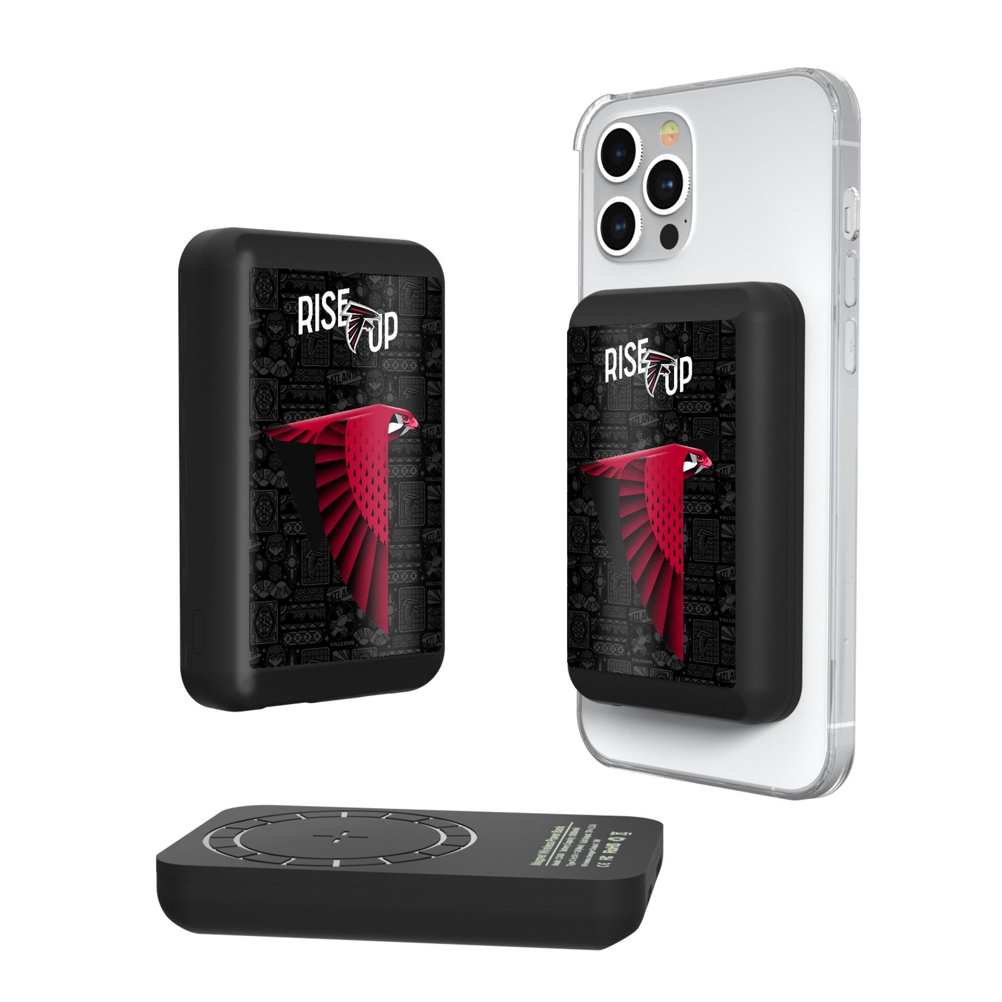 Atlanta Falcons 2024 Limited Edition Wireless Magnetic Power Bank - Fast Charging Portable Battery for iPhone, Android & AirPods - Perfect for Travel, Work & Game Day