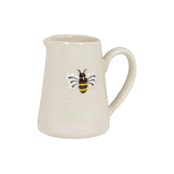 Mini Bee Pitcher - Small Glass Honey Dispenser with Dripless Spout for Tea, Coffee, and Cocktails | Perfect for Kitchen, Cafe, and Home Bar Use