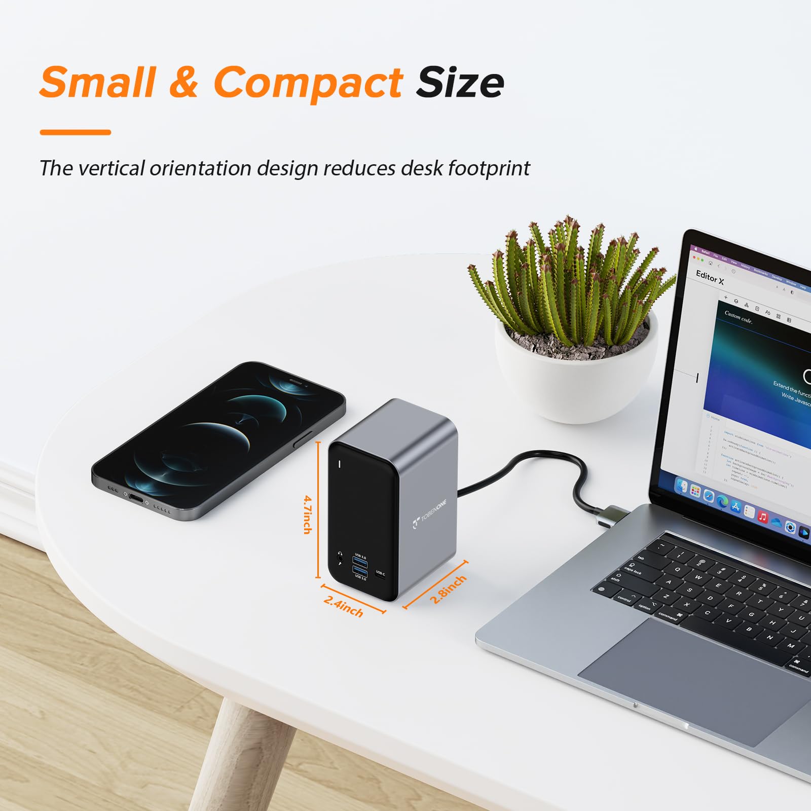 Premium USB C Docking Station for MacBook Pro - 13-in-2 Triple Display Laptop Hub with Dual 4K HDMI, VGA, PD3.0 Charging, 7 USB Ports, Ethernet & Audio | Perfect for Home Office, Remote Work & Multi-Monitor Setup