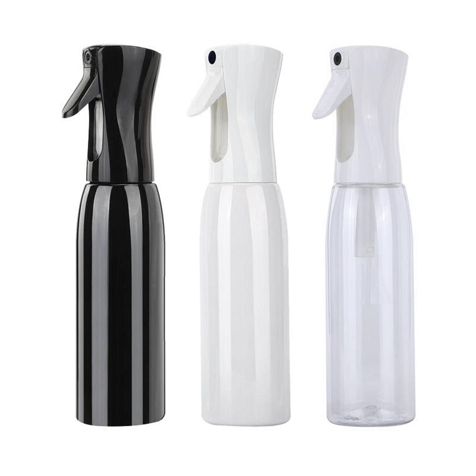 VMS INDIA 500ml Continuous Spray Bottle - Hair Styling, Salon, Barber, Gardening, Cleaning, Plant Misting - Durable Black Plastic Water Sprayer for Home & Professional Use