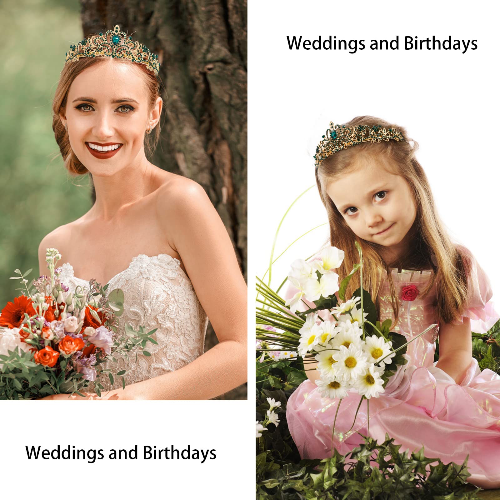 VELSCRUN Girls Birthday Tiara & Crown Set - Princess Party Decorations, Birthday Sash & Gifts for Girls (Pink, Silver) - Perfect for Birthday Parties, Princess Themes & Special Celebrations