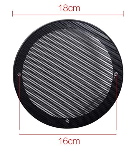 MACHSWON 2-Piece 6.5 Inch Black DIY Car Speaker Cover Guard Protector Enclosure Grill - Universal Fit for Car Audio, Home Theater & DIY Speaker Projects