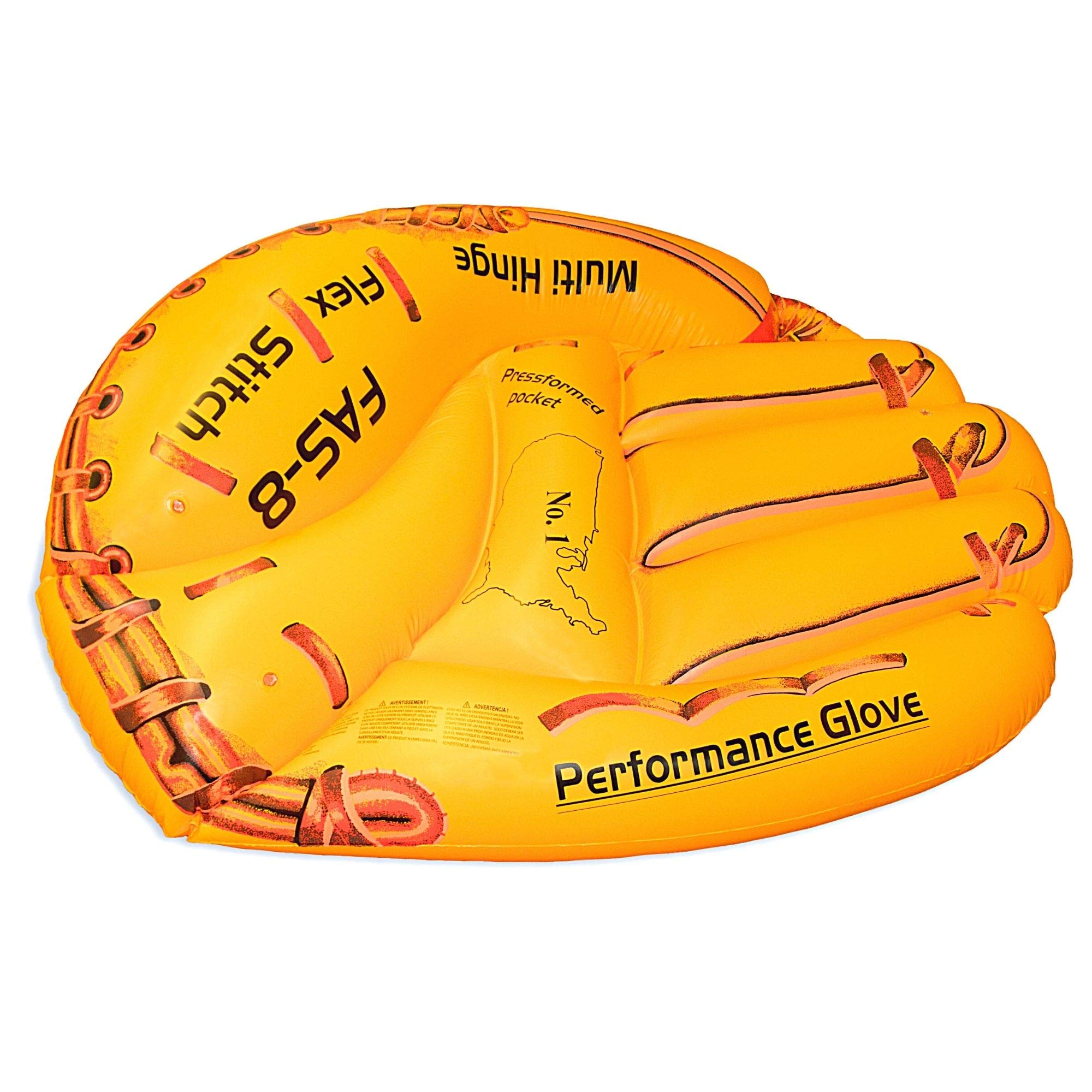 Inflatable Baseball Glove Pool Float - Giant Brown Swimming Pool Lounge for Adults - Perfect for Summer Pool Parties, Beach Trips & Backyard Relaxation