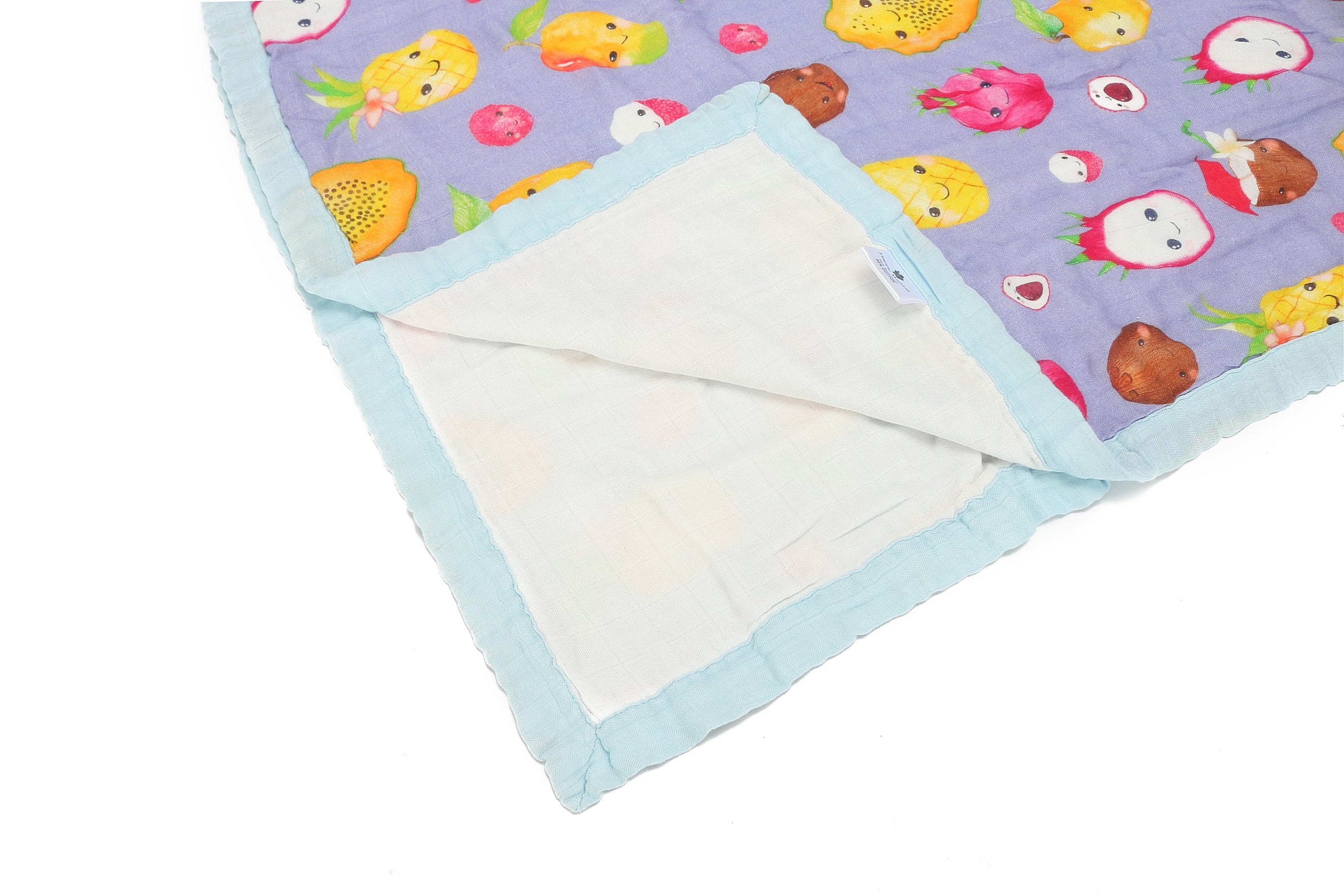 Hawaiian Fruits Lavender Baby Blanket - Soft & Cozy Infant Swaddle Blanket for Nursery, Stroller, and Travel - Perfect Baby Shower Gift