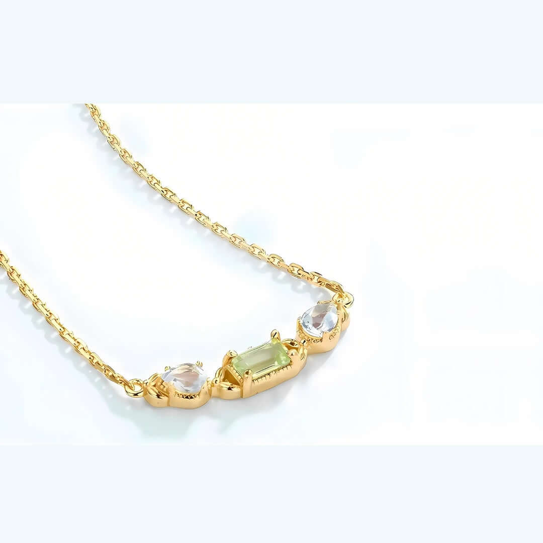 Elegant Peridot August Birthstone Necklace | NL062 | Perfect Gift for August Birthdays & Special Occasions