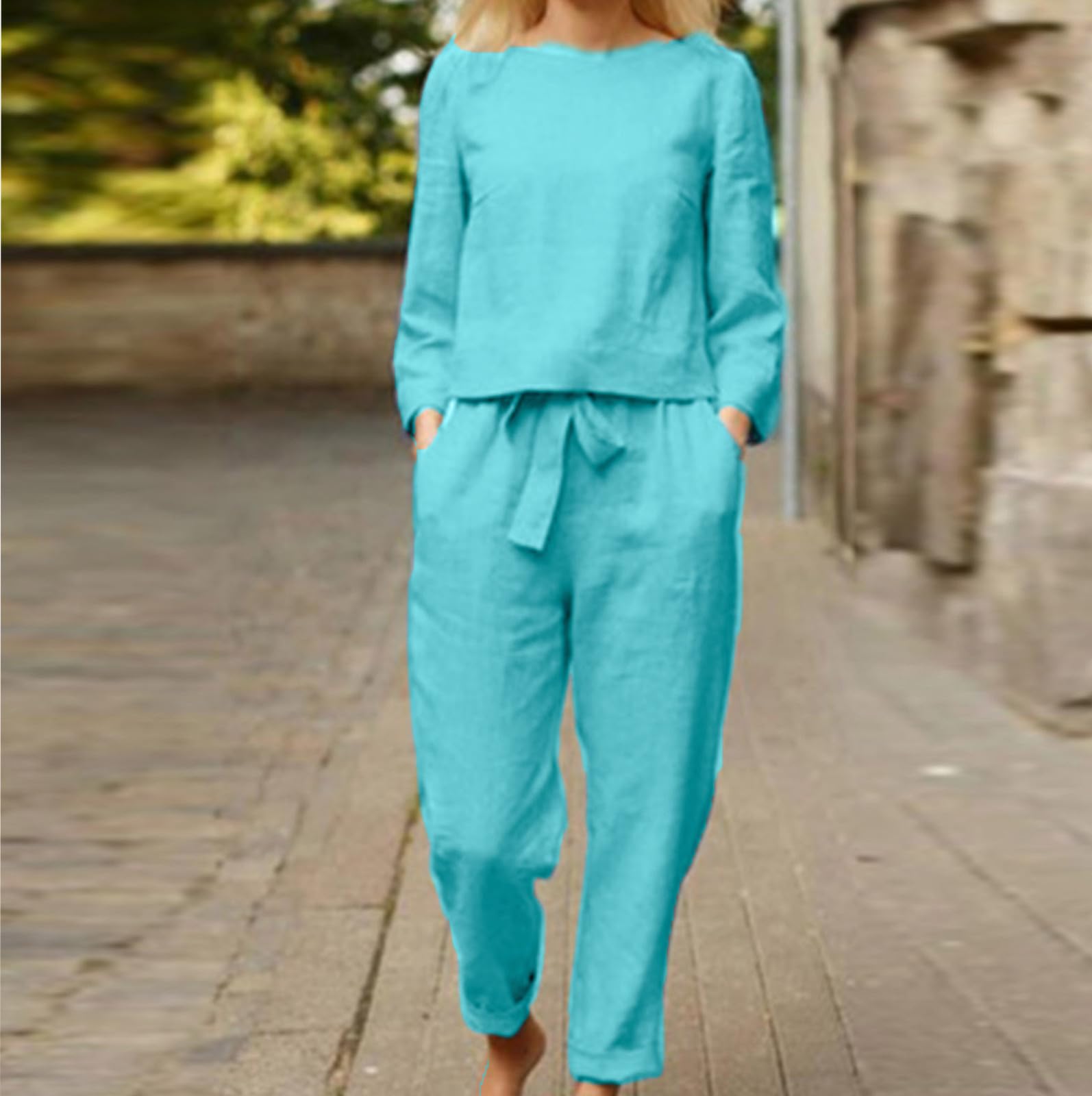 Women's 2-Piece Summer Short Sleeve Lounge Set - Casual Vacation Outfits for Beach, Travel & Relaxation | Soft & Comfortable Matching Shorts & Top Set