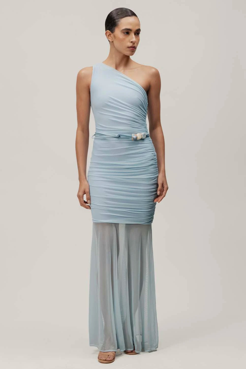 Ina Maxi Dress Ciel - Elegant Long Flowy Summer Dress for Women | Perfect for Beach Vacations, Weddings & Casual Outings