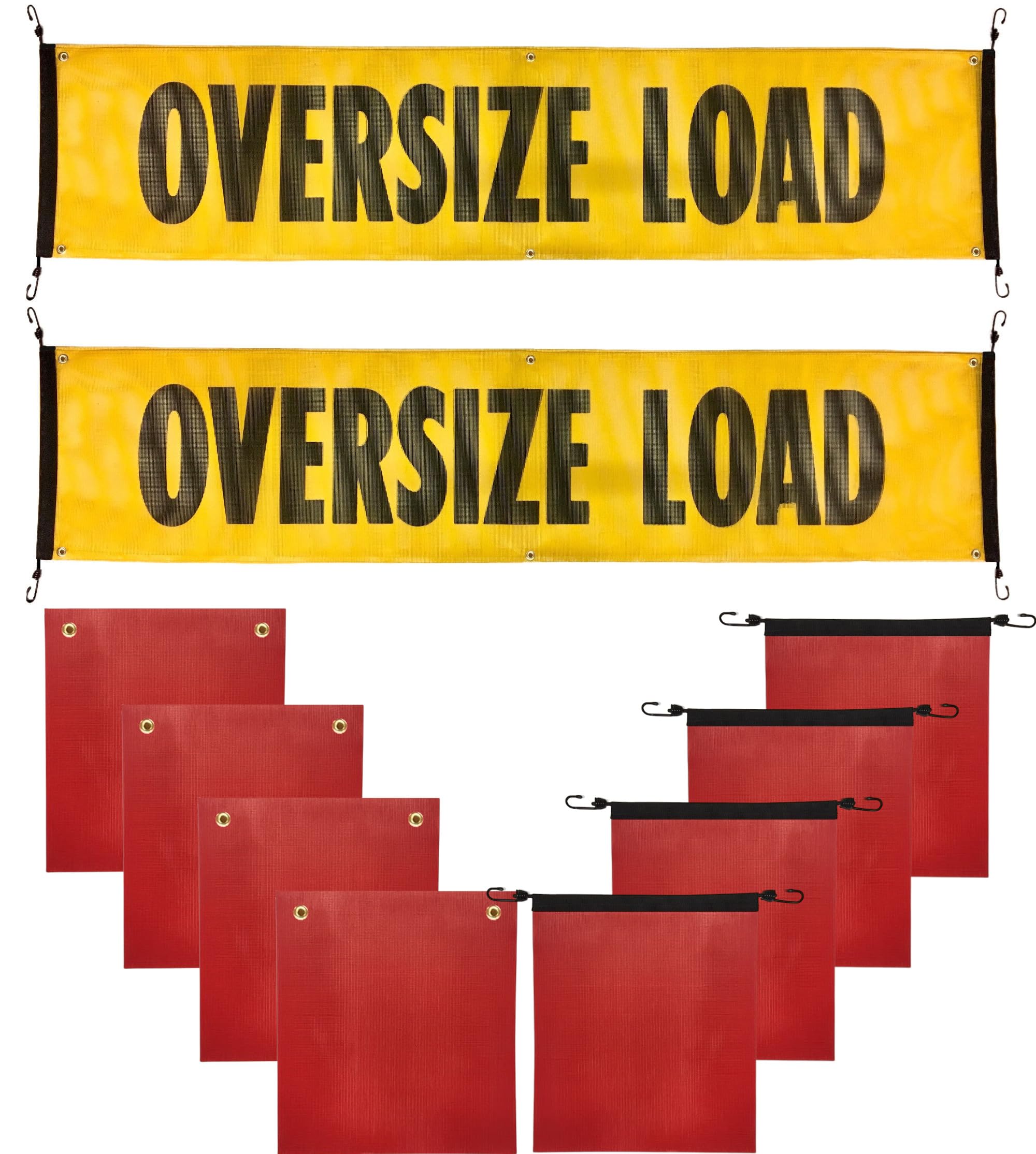 Oversize Load Signs and Safety Flags Kit - 2 Mesh 18