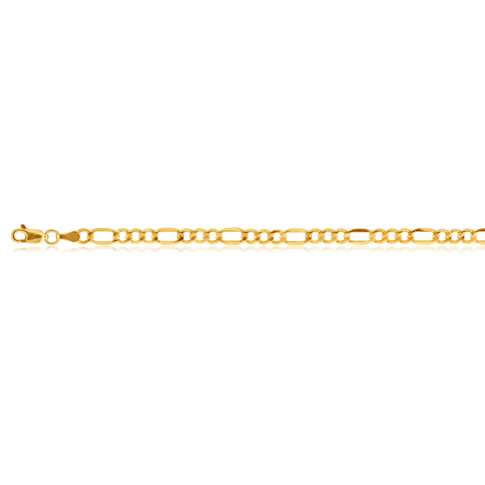 9ct Silver Filled Figaro Chain Bracelet - 100 Gauge, 21cm - Elegant Jewelry for Women, Perfect for Gifts, Parties & Everyday Wear