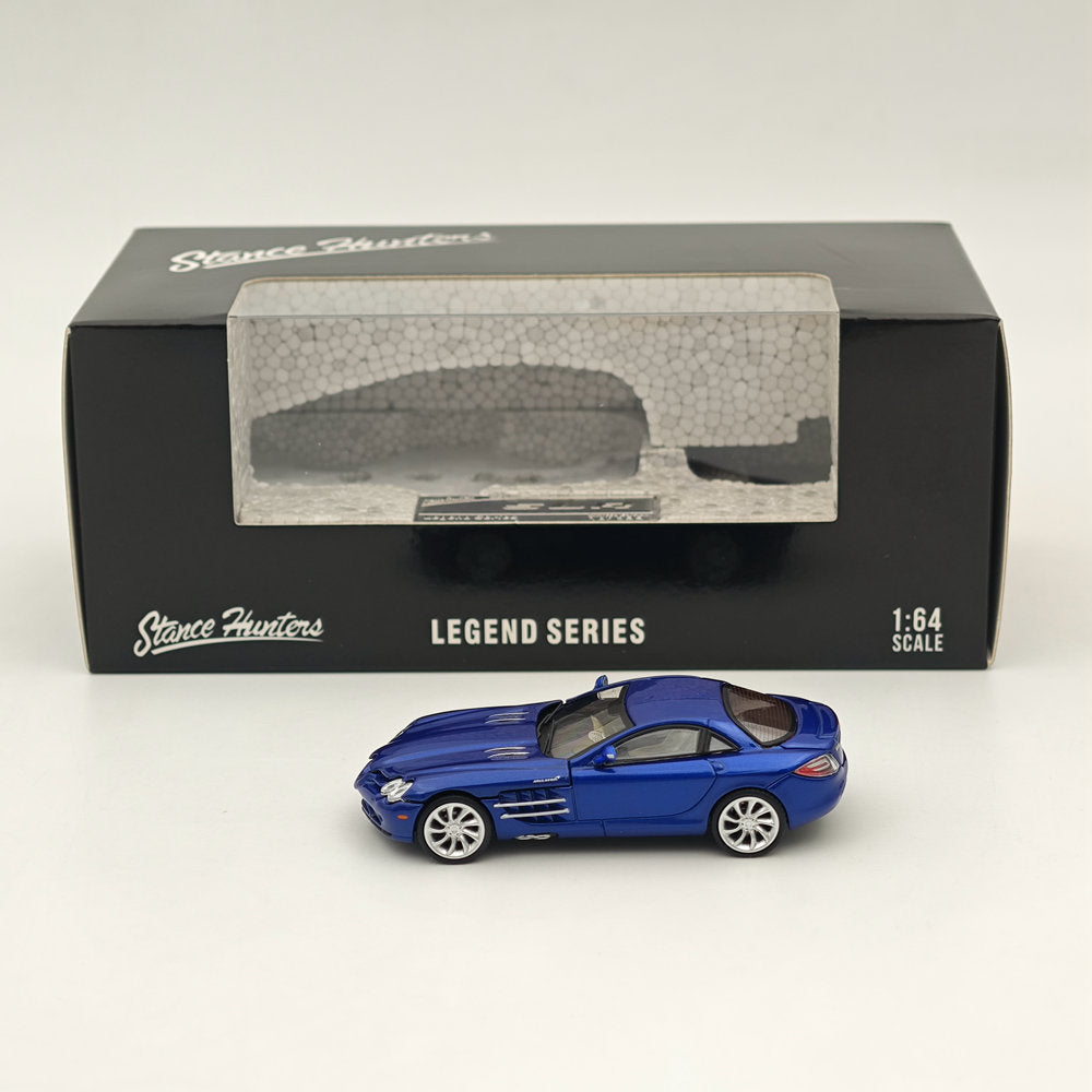 1/64 Stance Hunters Mercedes-Benz McLaren SLR Blue Diecast Model Car - Legend Series VHTF - Collectible Toy for Display, Gifts, and Car Enthusiasts