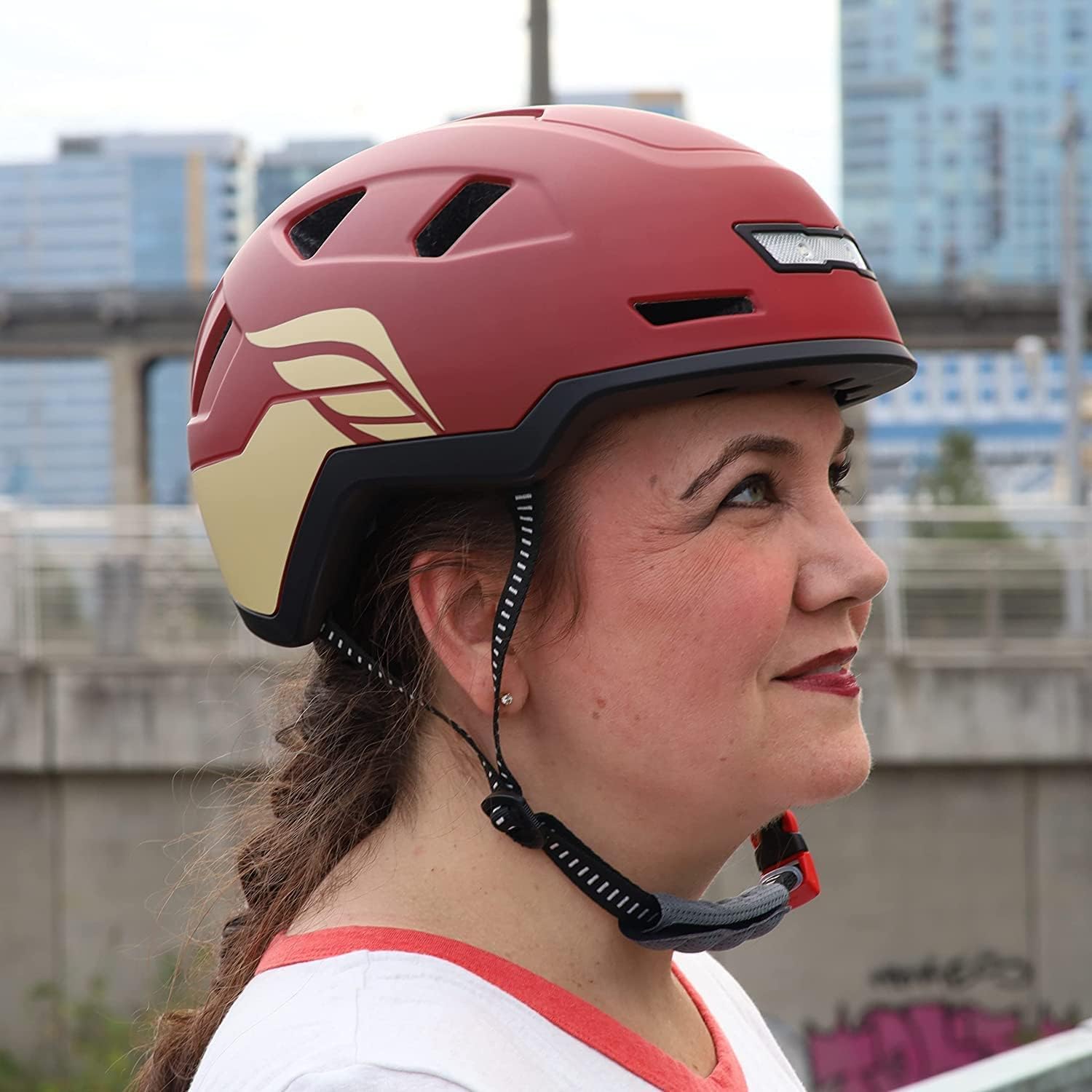 LED Bike Helmet for Adults - CPSC & NTA-8776 Certified Cycling Helmet for Men & Women - Safety Helmet for E-Bikes, Scooters, Onewheel, Commuting & Mountain Biking - Perfect for Night Riding & Urban Cycling