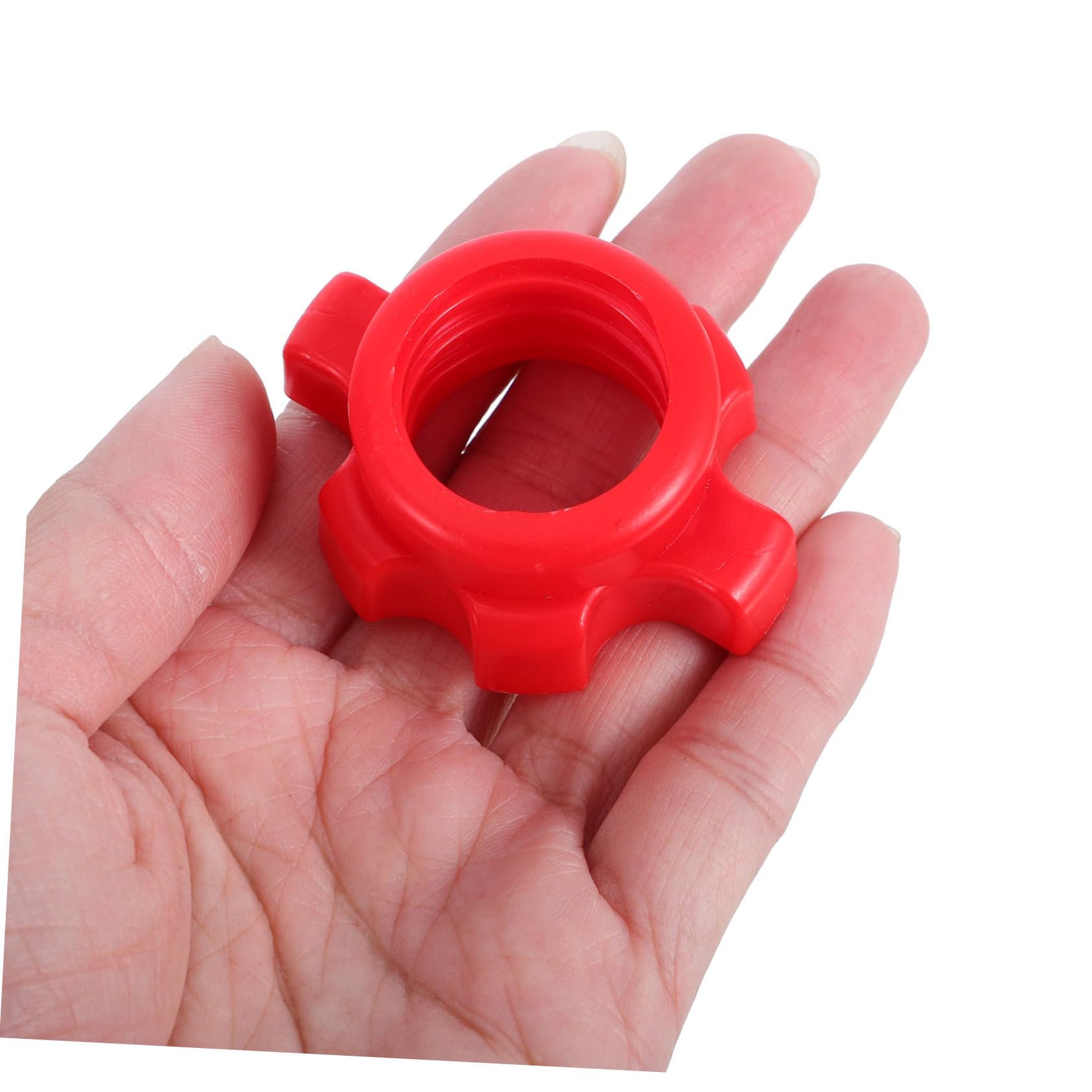 BESPORTBLE Dumbbell Bar Nut Barbell Screw - 4PCS Red Barbell Fixing Nut Accessories for Home Gym Equipment - Perfect for Weightlifting, Strength Training & Fitness Workouts