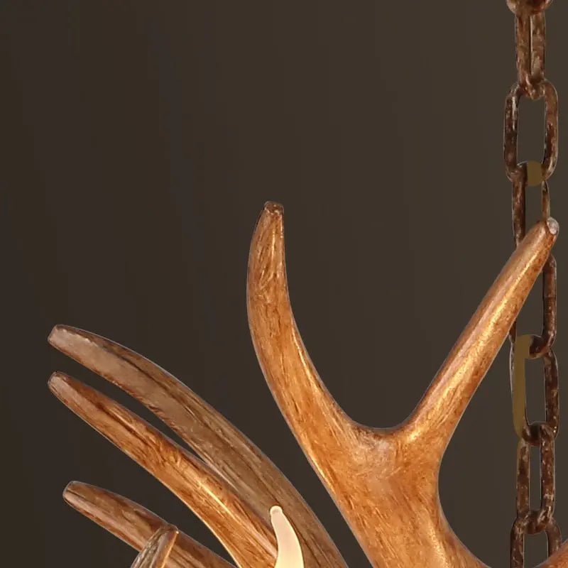 Zoey Resin Moose Antler Chandelier - Rustic Lodge Decor for Cabin, Hunting Lodge & Western Home Lighting