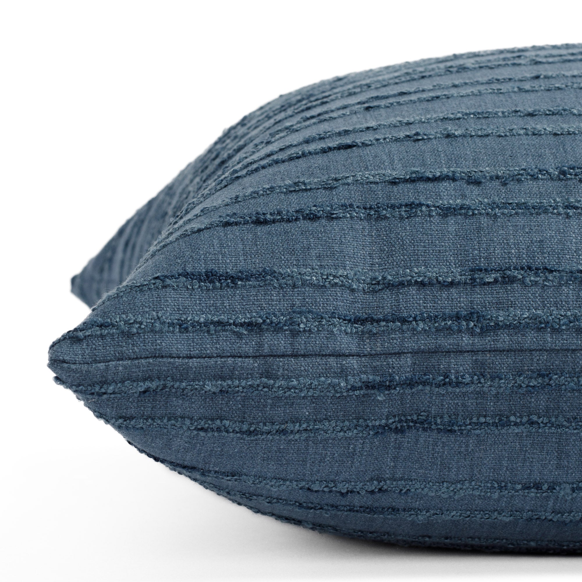 Malibu Stripe 22x22 Navy Throw Pillow Cover - Soft Decorative Cushion for Sofa, Bed & Home Decor