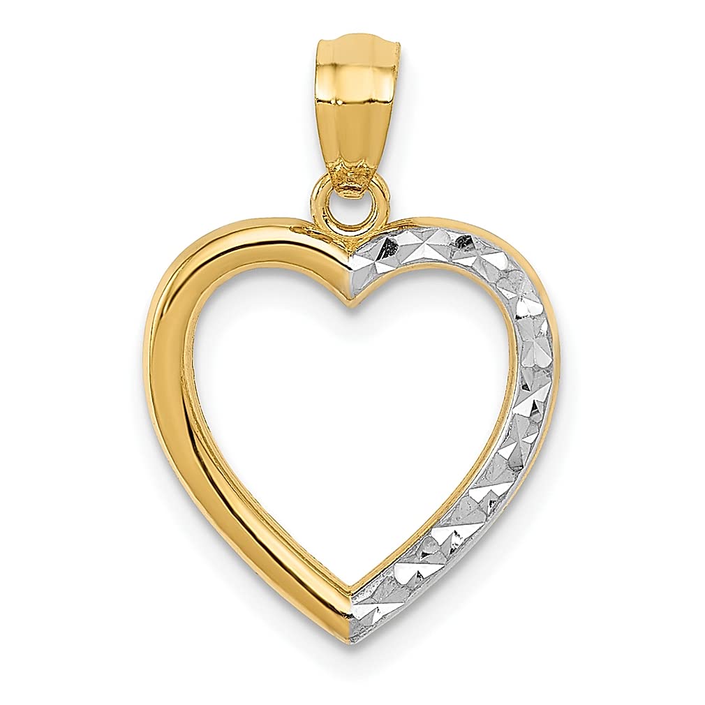 14K Yellow Gold Heart Pendant Necklace for Women - Dainty Love Charm Jewelry Gift for Her - Perfect for Valentine's Day, Anniversary & Birthday Gifts