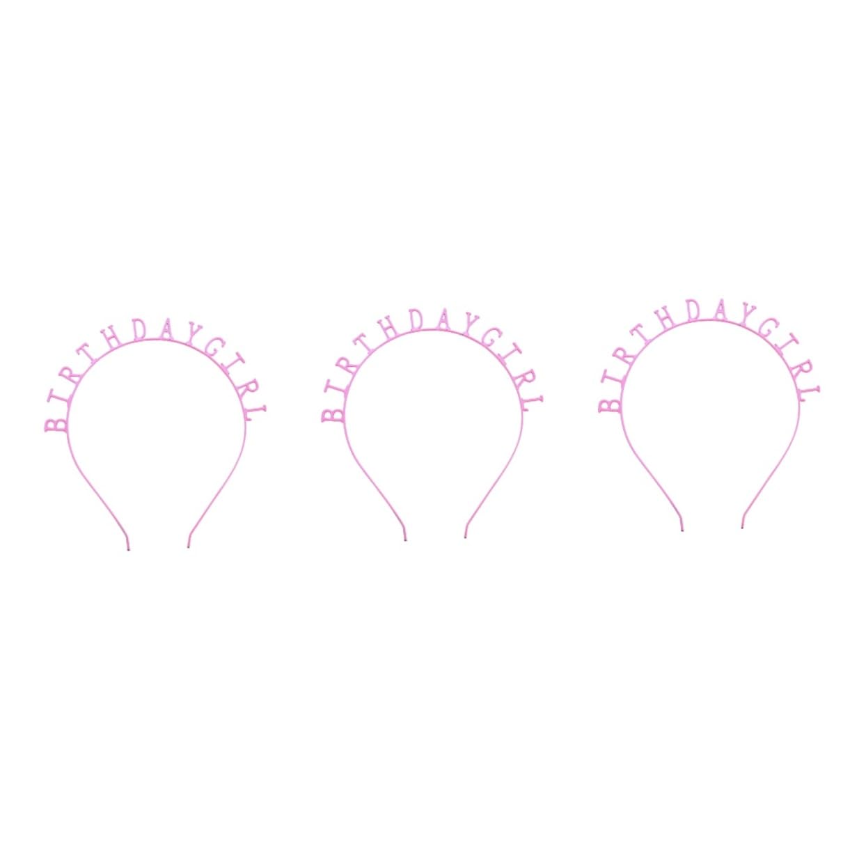 FOMIYES 3-Piece Princess Tiara Headband Set for Girls - Sparkly Birthday Hair Accessories, Hair Ties & Crowns - Perfect for Birthday Parties, Dress-Up, Pageants & Special Occasions
