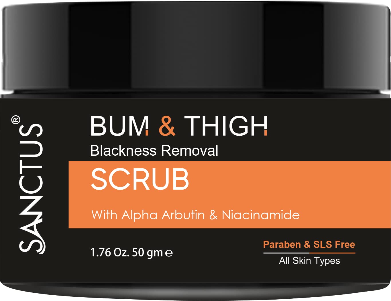 Bum & Thigh Whitening Scrub - Exfoliating Body Scrub for Dark Spot Removal, Skin Brightening & Smoothing - Natural Skin Lightening Treatment for Soft, Nourished Skin - Perfect for Post-Workout Care & Summer Body Prep