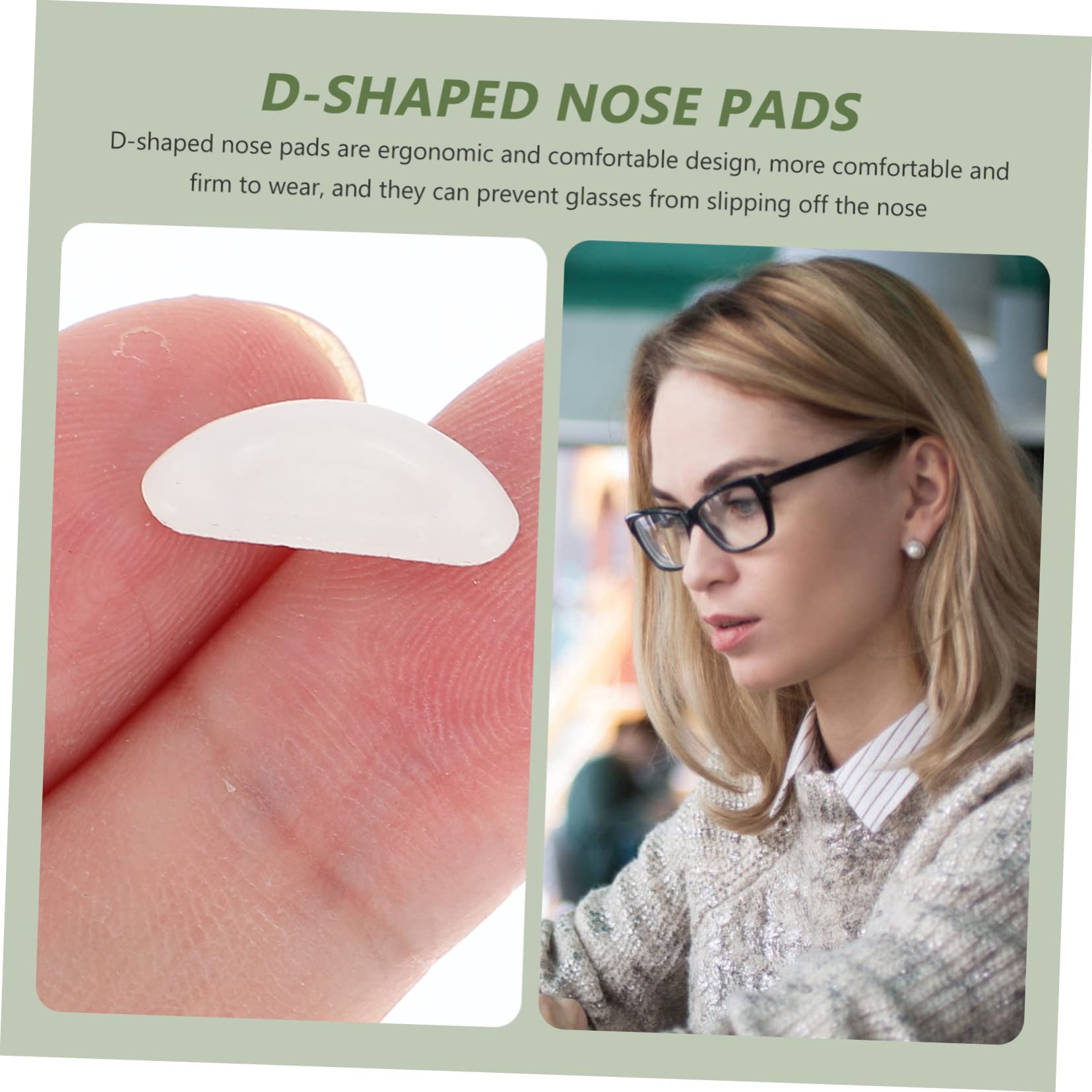 Lurrose 60 Pairs Silicone Nose Pads for Glasses & Sunglasses - Soft Interchangeable Nose Pads for Comfort & Protection - Perfect for Reading, Driving, and Daily Wear