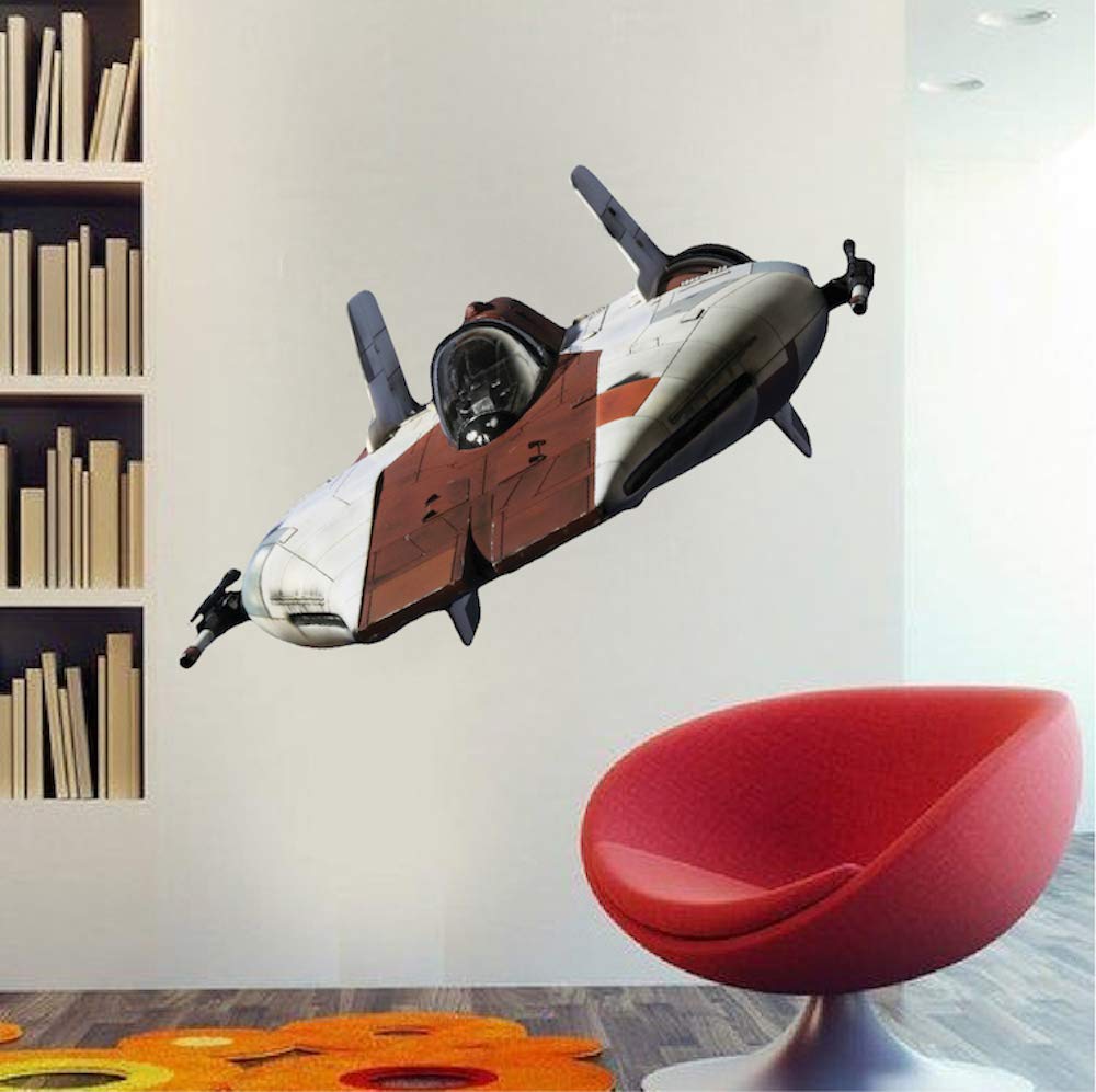 Removable Kids Wall Stickers - Space Ship Themed Decals for Bedroom, Dorm & Apartment Decor | DIY Wall Art Mural for Boys & Girls Rooms | Perfect for Nursery, Playroom & Teen Spaces