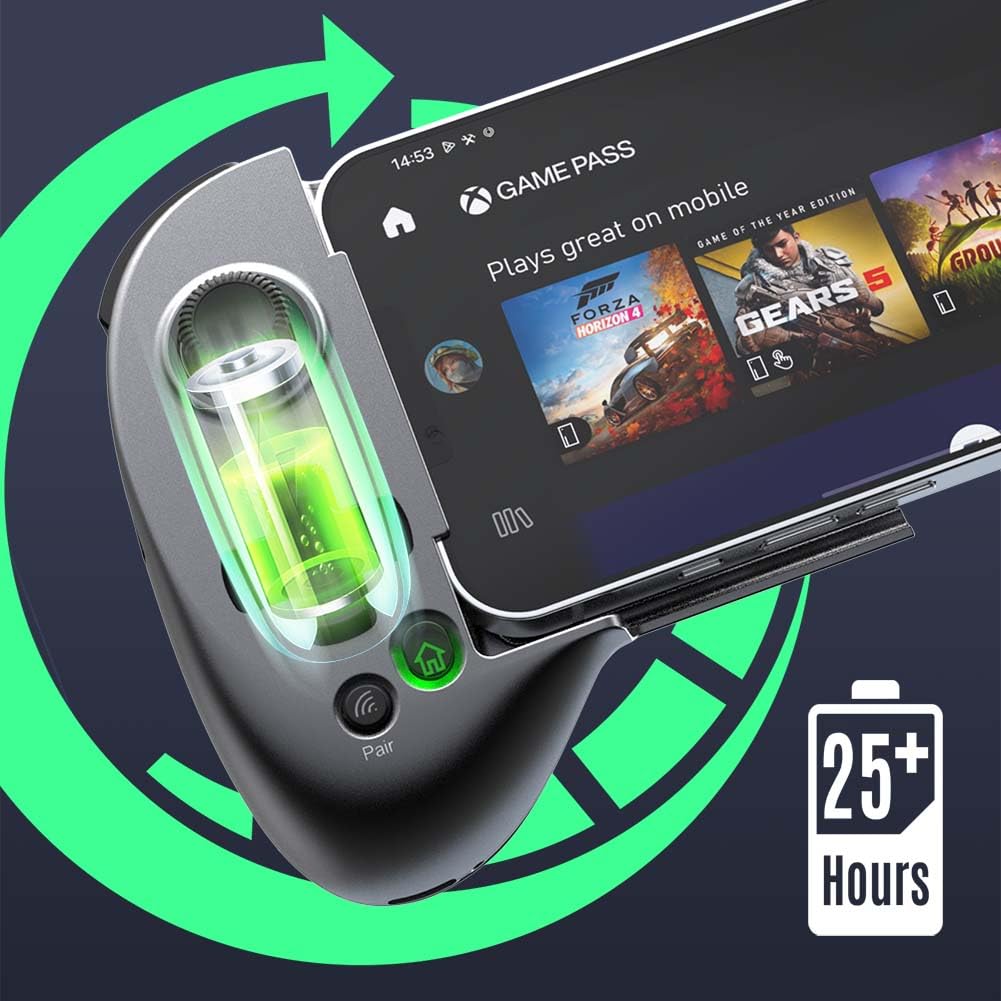 ShanWan Bluetooth Wireless Mobile Game Controller for iPhone & Android - Compatible with PS Remote Play, Xbox Cloud, Steam Link, GeForce NOW & MFi Arcade Games | Phone Case Support | Long Battery Life | Perfect for Gaming on the Go, Travel & Home Entertainment