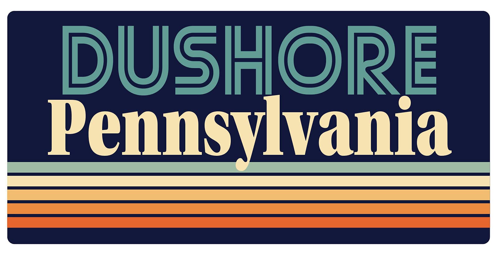 Vintage Retro Design 5 x 2.5-Inch Pennsylvania Fridge Magnet - Perfect for Home, Office & Travel Souvenirs