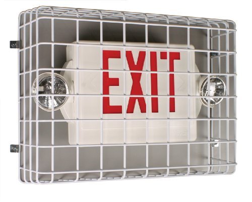 Set of 3 STI-9740 Exit Sign Damage Stopper Guards - Protective Coated Steel Wire for Enhanced Safety | Ideal for Commercial Buildings, Schools & Emergency Exits