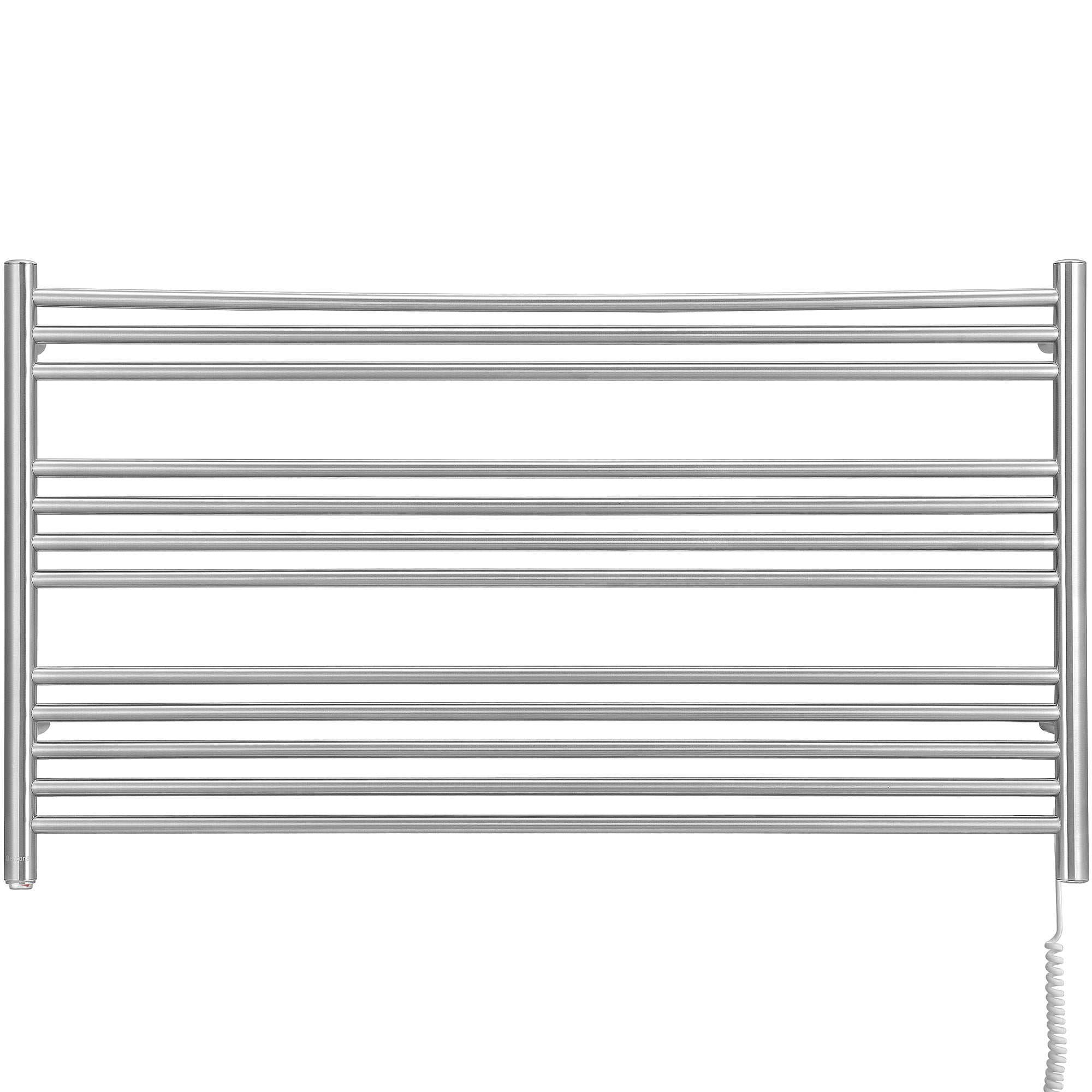 Amplify Dual 12 Bar Hardwired & Plug-In Towel Warmer - Brushed Stainless Steel - Perfect for Bathrooms, Spas & Luxury Hotels