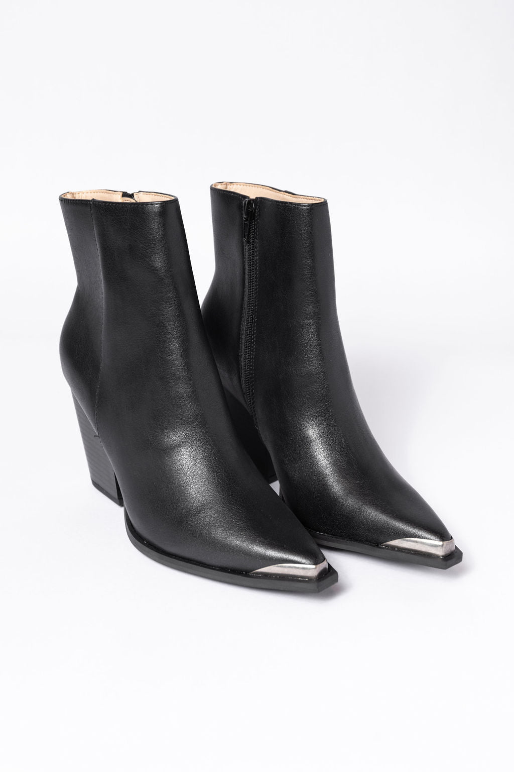Ellison Black Pointed Toe Ankle Booties for Women - Stylish & Comfortable Dress Boots for Office, Party & Night Out