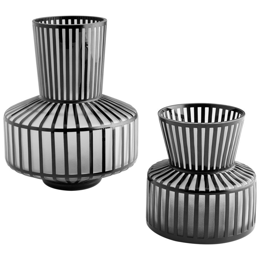 Cyan Design 10874 Small Black Lined Up Vase - Modern Home Decor for Living Room, Dining Table, Office & Wedding Centerpiece