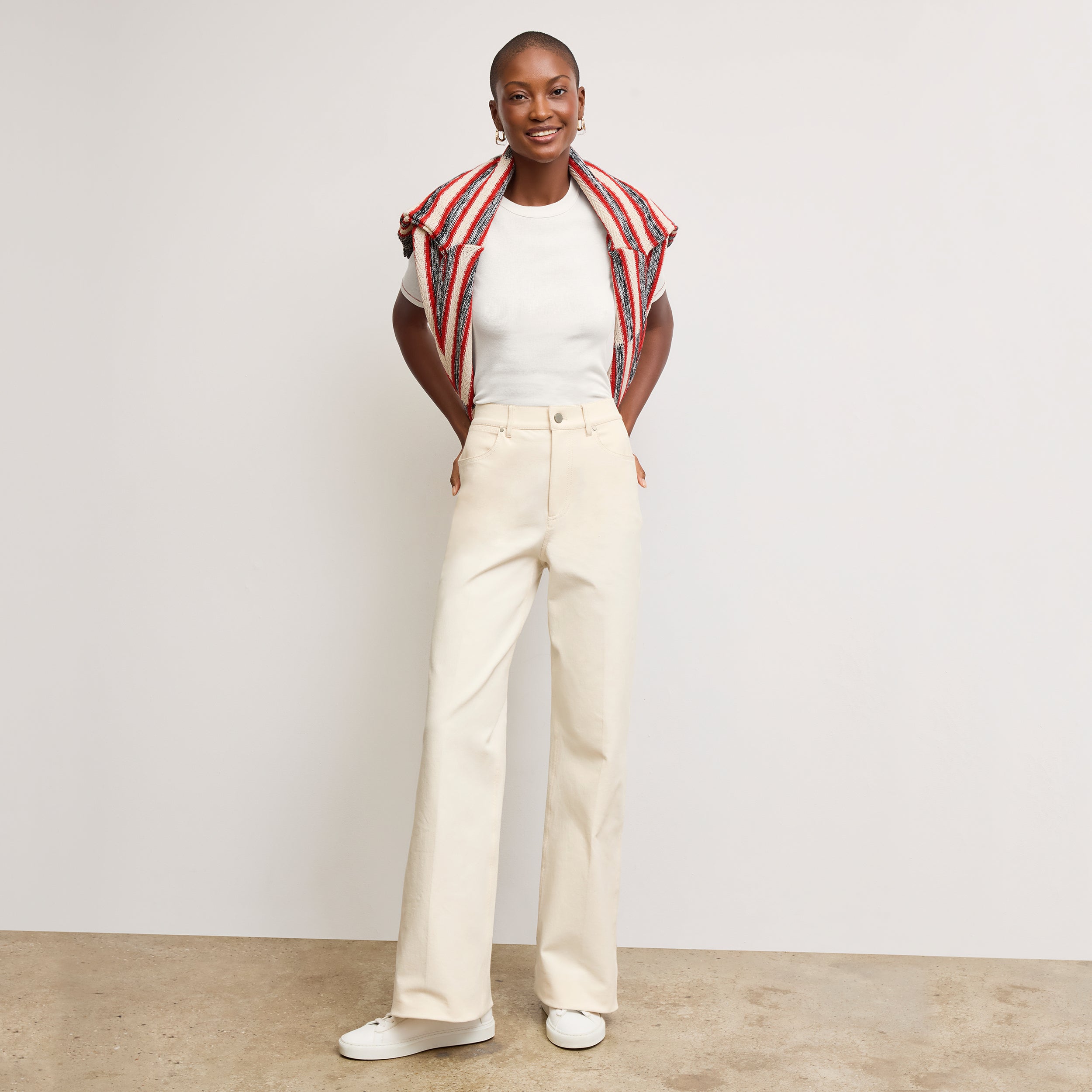 Milo Wide Leg Jeans for Women - Eco-Friendly Better Than Denim Stretch Pants in Bright Ivory | Casual Chic Outfit for Streetwear & Everyday Comfort