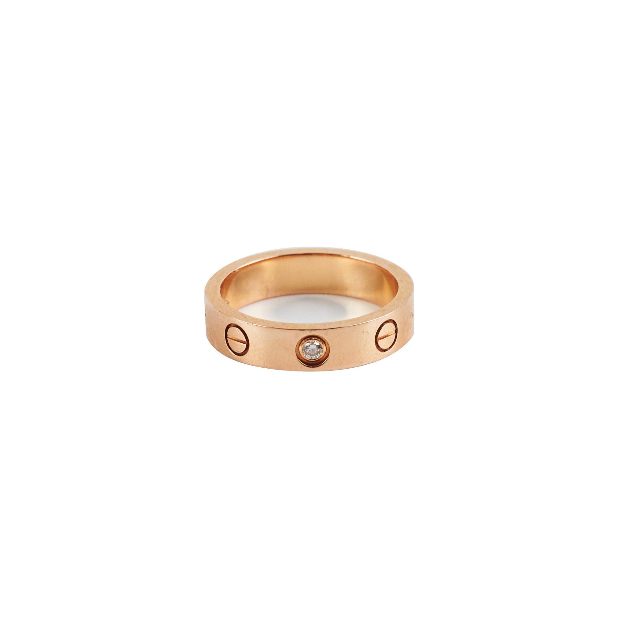 Cartier Love Wedding Band - 1 Diamond Ring Size 48 for Women | 18K Gold Bridal Jewelry | Perfect for Engagement, Anniversary & Special Occasions