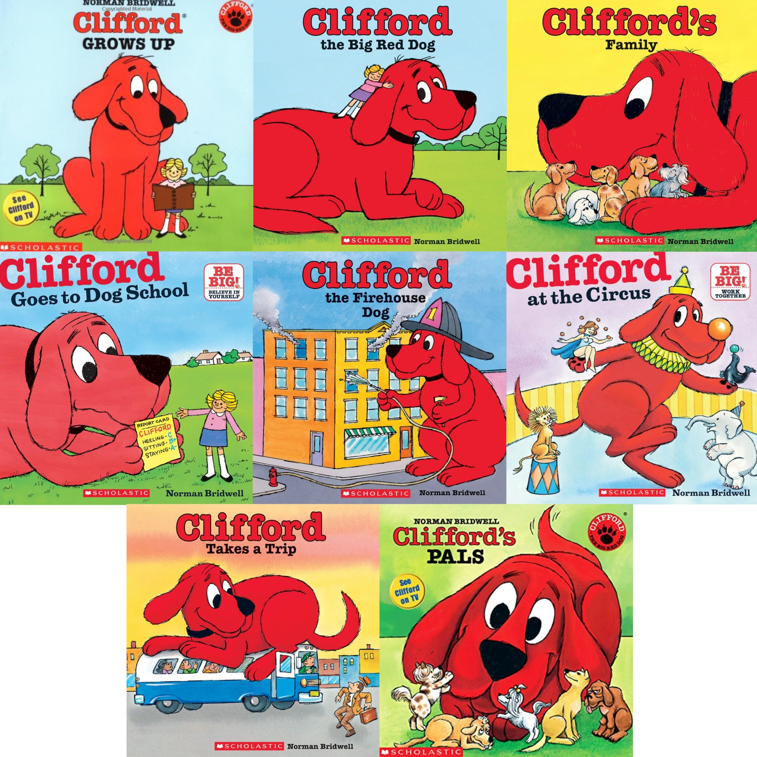Clifford the Big Red Dog Book Set for Kids - 10 Storybooks Collection with Fun Adventures, Perfect for Bedtime Reading & Early Learning | Great Gift for Children Ages 3-8