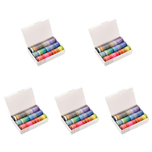 Ciieeo 5-Pack Wide Decorative Washi Tape Set - Colorful Masking & Scrapbook Paper Tapes for DIY Crafts, Journaling, Bullet Planners, Gift Wrapping & Home Decor