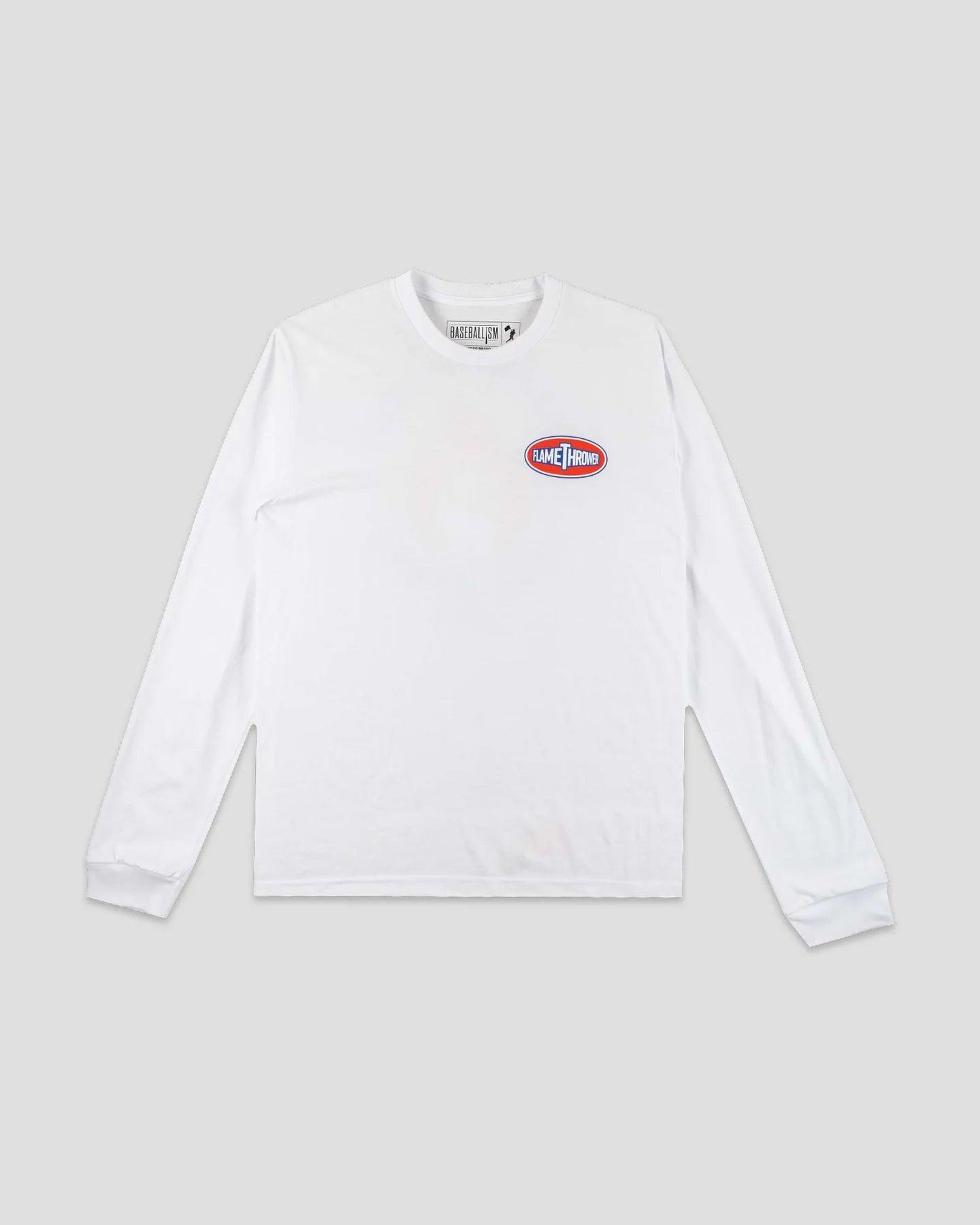 Baseballism Flame Thrower Long Sleeve Performance Shirt - Moisture Wicking & UV Protection for Baseball Training & Outdoor Sports
