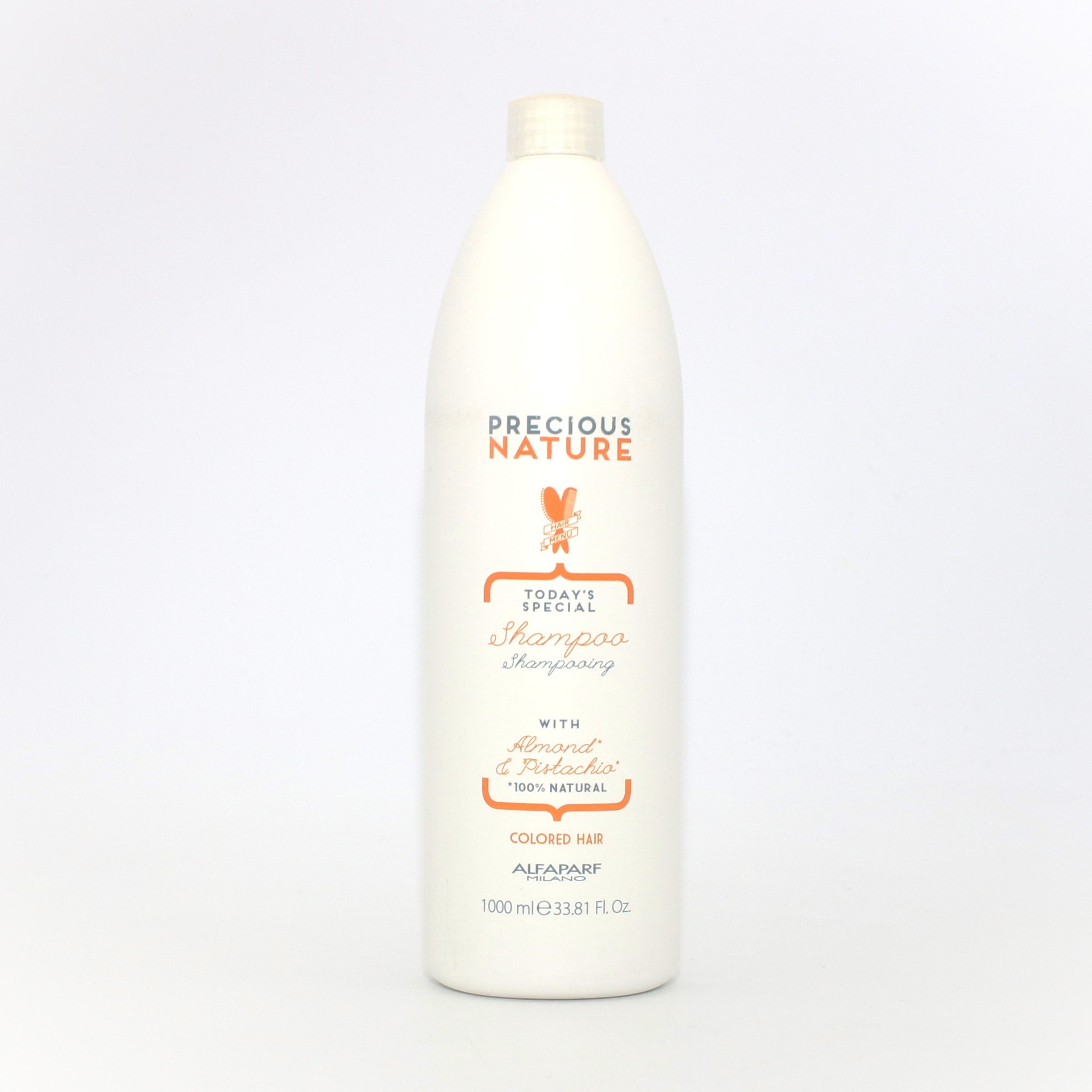 Alfaparf Precious Nature Shampoo with Almond & Pistachio Oil - 33.81 oz for Dry & Damaged Hair - Nourishing & Hydrating Hair Care for Salon-Quality Results at Home
