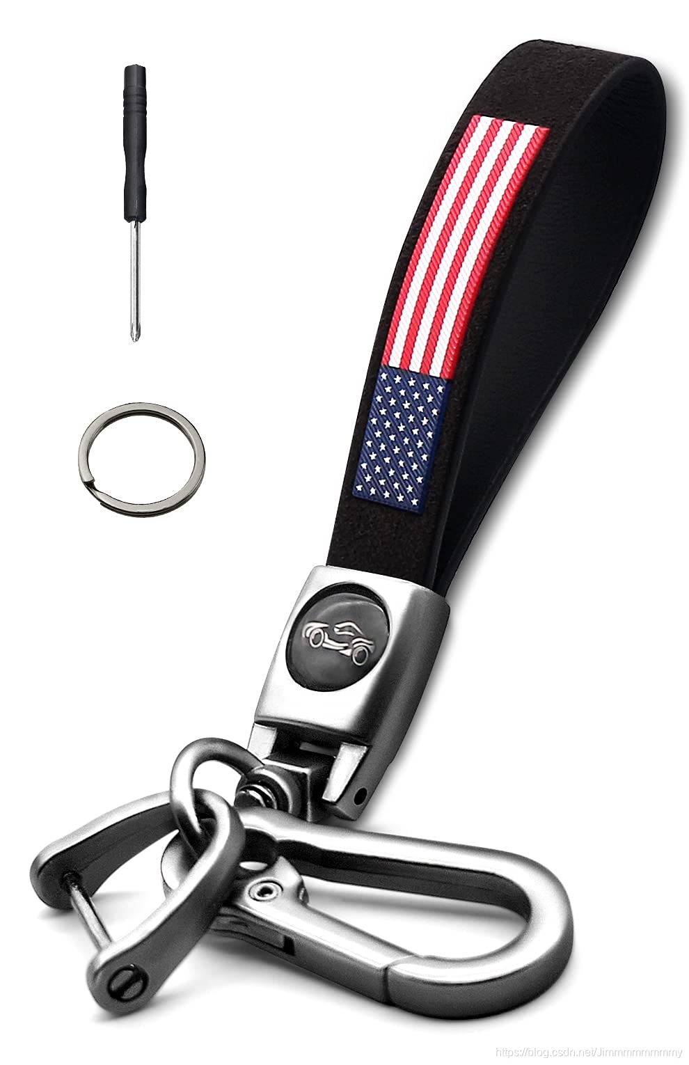 Genuine Leather Key Chain for Car Keys - Premium Keyring with Durable Metal Ring - Perfect Gift for Family & Friends - Ideal for Home, Office, and Travel Accessories