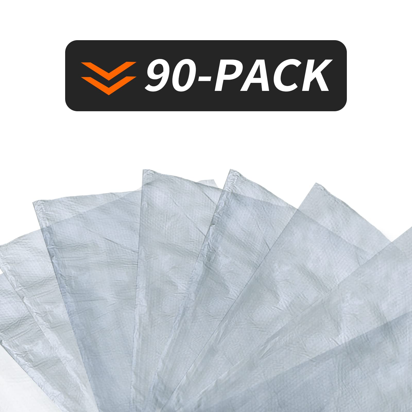 HOTOR Mini Plastic Car Trash Can Liner Refills - 90 Pack, Small Trash Bags for Vehicles, Office & Home Use - Perfect for Road Trips, Commuting & Workspace Organization