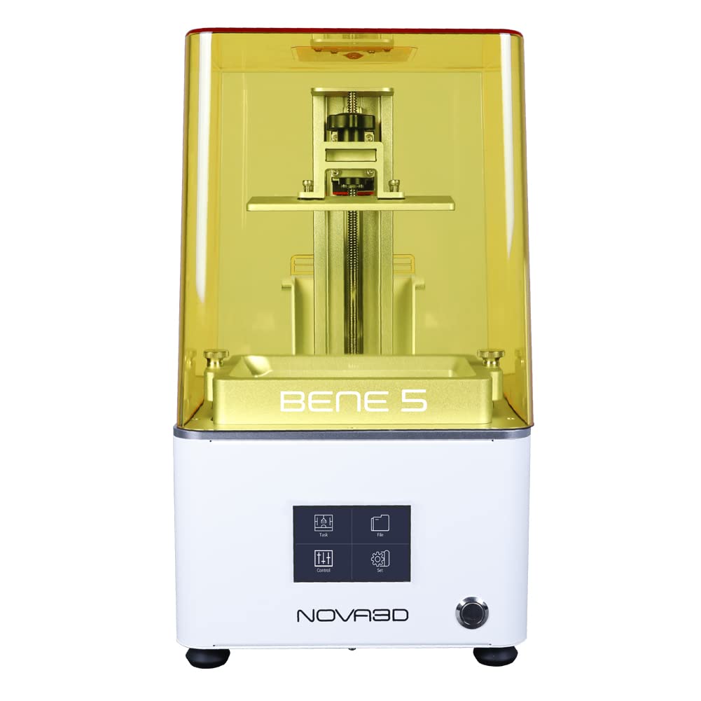 NOVA3D BENE5 6.08 Inch 2K Monochrome LCD 3D Resin Printer - Ultra Quiet & Fast Printing with WiFi & Air Extraction Port, 5.1x3.2x5.9in Build Size - Perfect for Miniatures, Jewelry & Dental Models