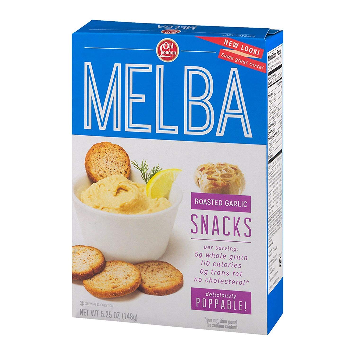 Old London Melba Snacks Roasted Garlic 5.25oz - Perfect for Parties & Appetizers