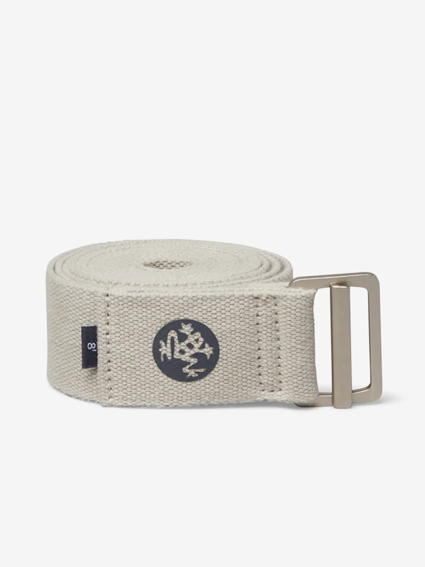 Manduka AligN Yoga Strap 244cm (8ft) - Premium Yoga Accessory for Stretching, Flexibility & Alignment - Perfect for Yoga, Pilates & Home Workouts