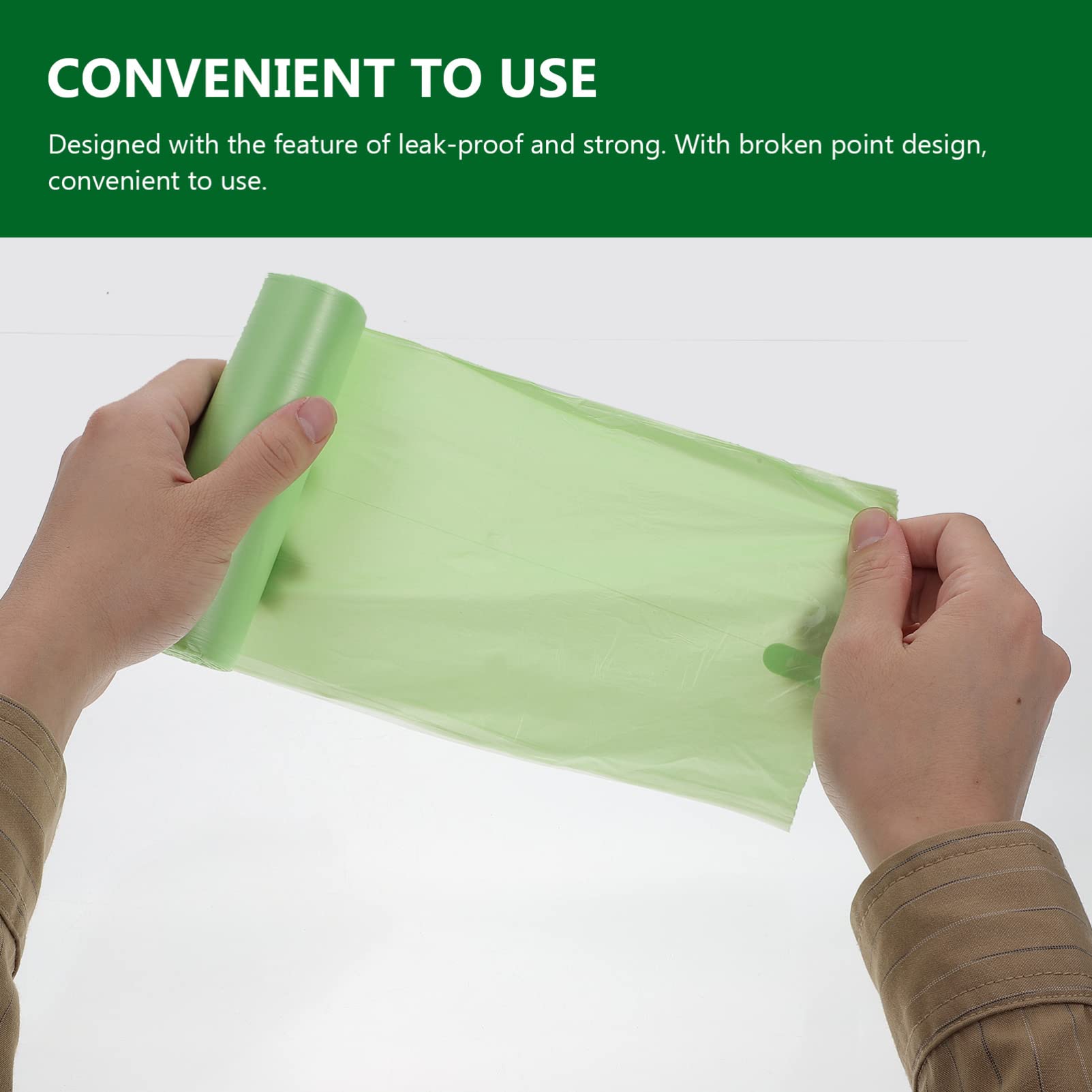 100pcs Heavy Duty Trash Bags - 13 Gallon Large Garbage Bags, Extra Thick & Leak Proof for Kitchen, Office, and Outdoor Use - Perfect for Waste Disposal, Composting, and Recycling