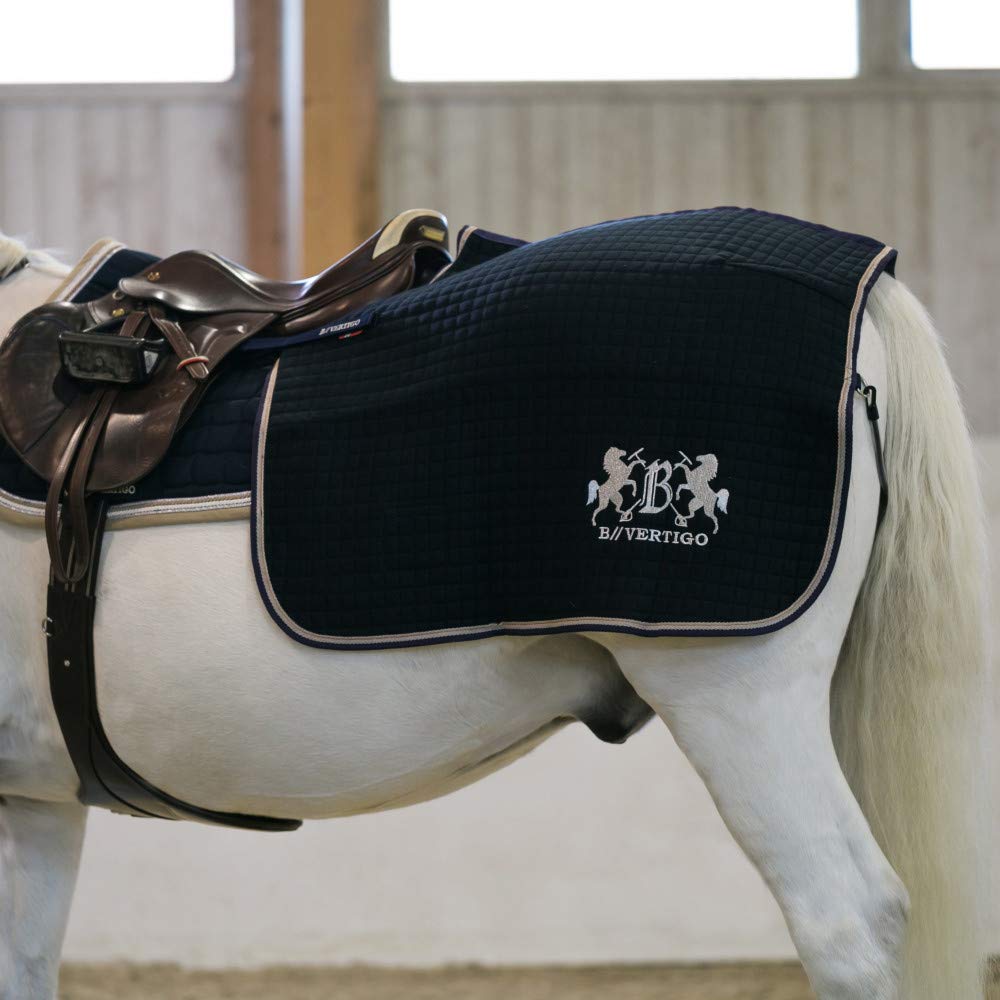 Kensington Thermo Tex Exercise Blanket - Dark Navy, Medium 78/80 - Cozy & Warm Horse Riding Blanket for Winter Training & Stable Use